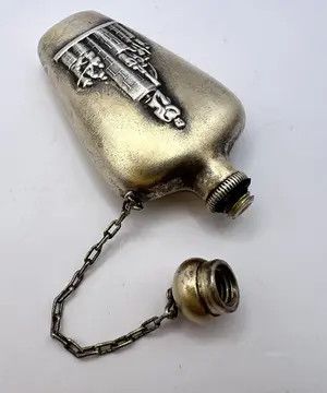 Vintage Vintage Gilt Sterling Silver 875 bottle Flask Perfume Oil Size ONE SIZE - 3 Thumbnail