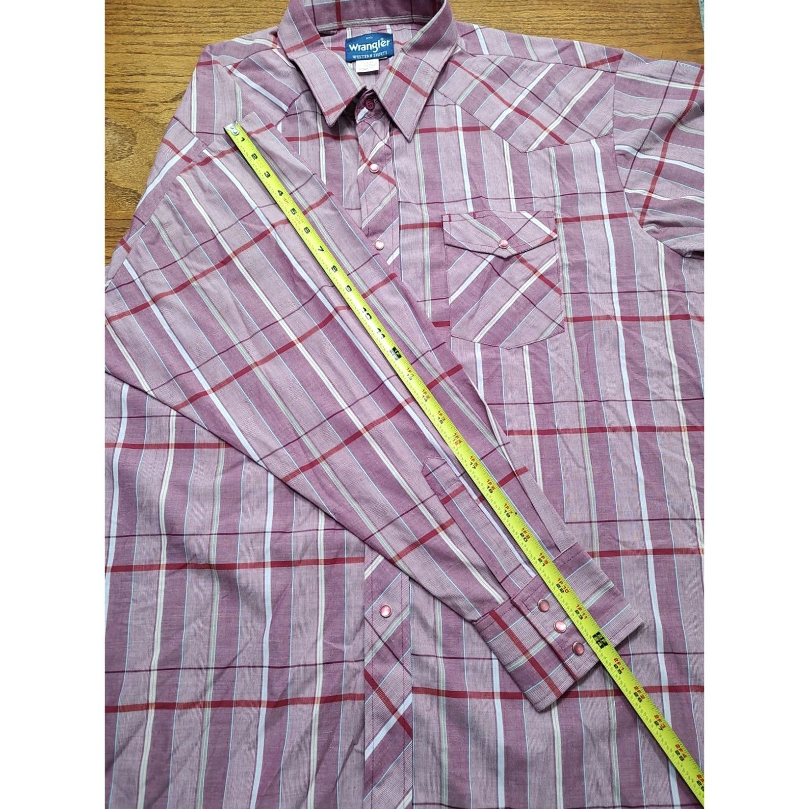 Wrangler VINTAGE Wrangler Shirt Men 2XL Red Plaid Long Sleeve Button-Up Western Cowboy Pearl Snap Size US XXL / EU 58 / 5 - 5 Thumbnail