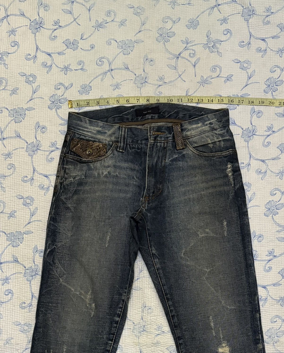 Global Work × Vintage Japanese Global Work Streetwear Flared Distressed Denim Size US 32 / EU 48 - 3 Thumbnail