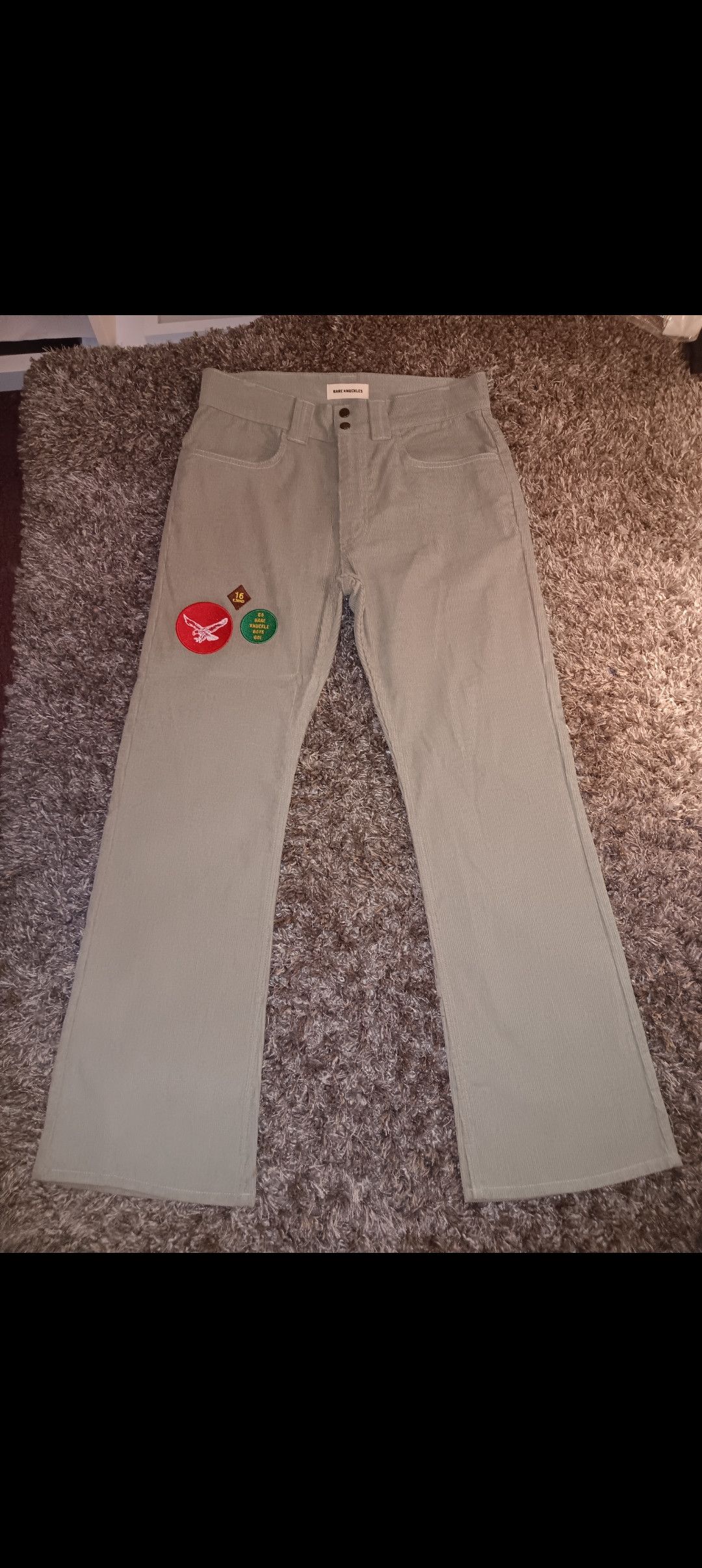 image of Bare Knuckles Corduroy Pant in Bleu, Men's (Size 32)
