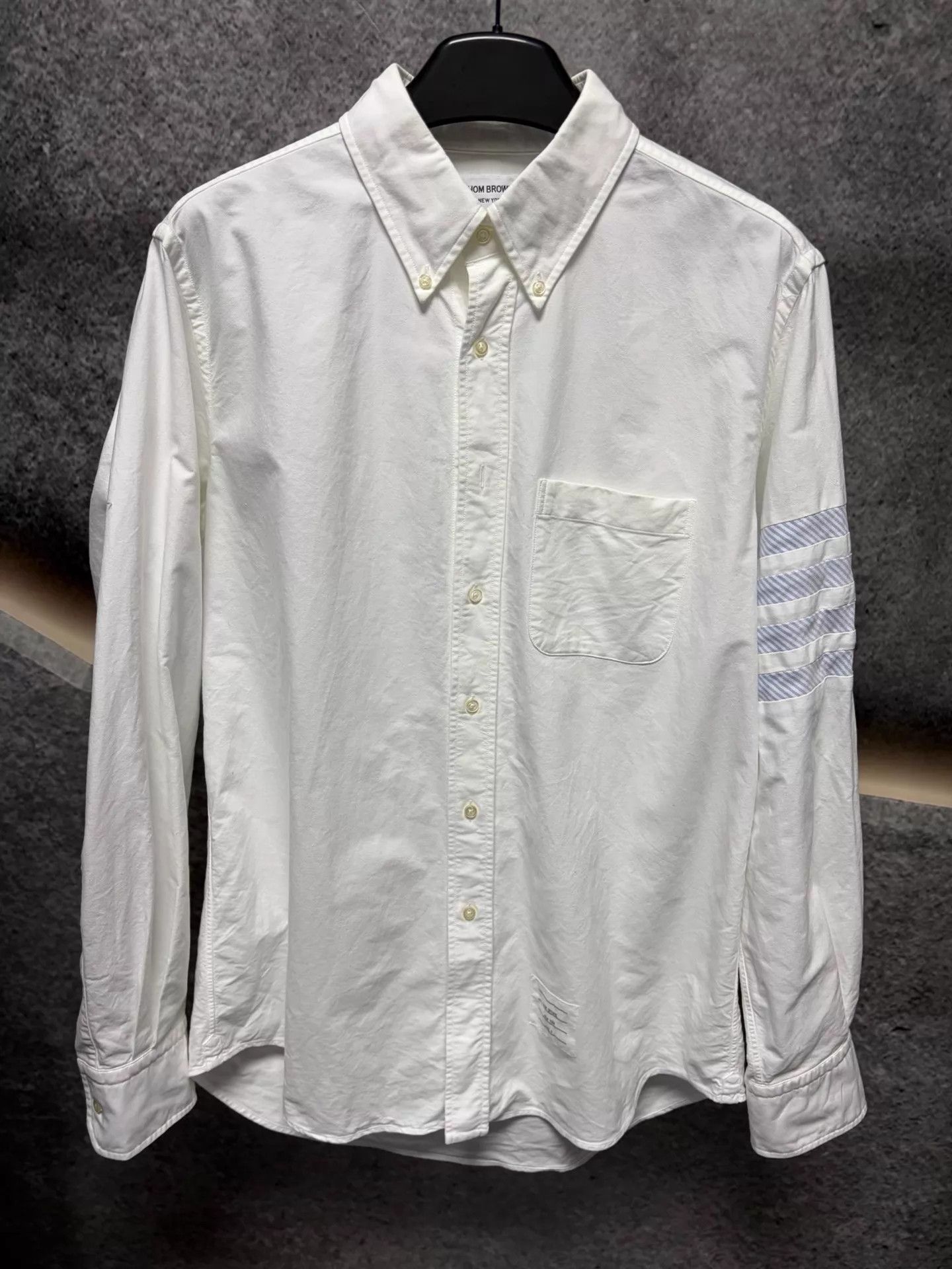 Thom Browne Thom Browne 4-Bar White Oxford Shirt Size 4 Size US XL / EU 56 / 4 - 1 Thumbnail