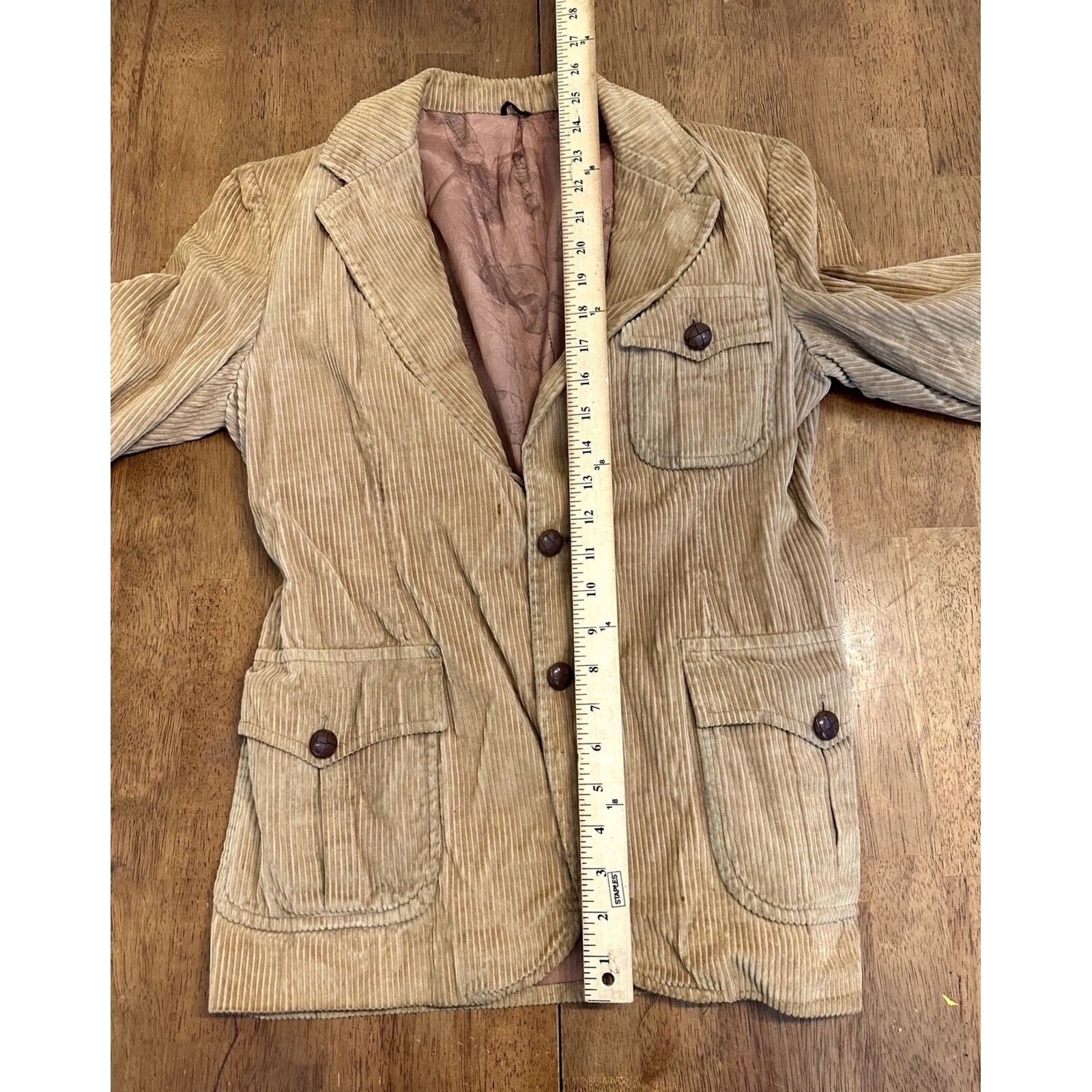 Vintage VINTAGE Campus Corduroy Long Jacket XS Designer Lined Mens Jacket Size US XS / EU 42 / 0 - 7 Thumbnail