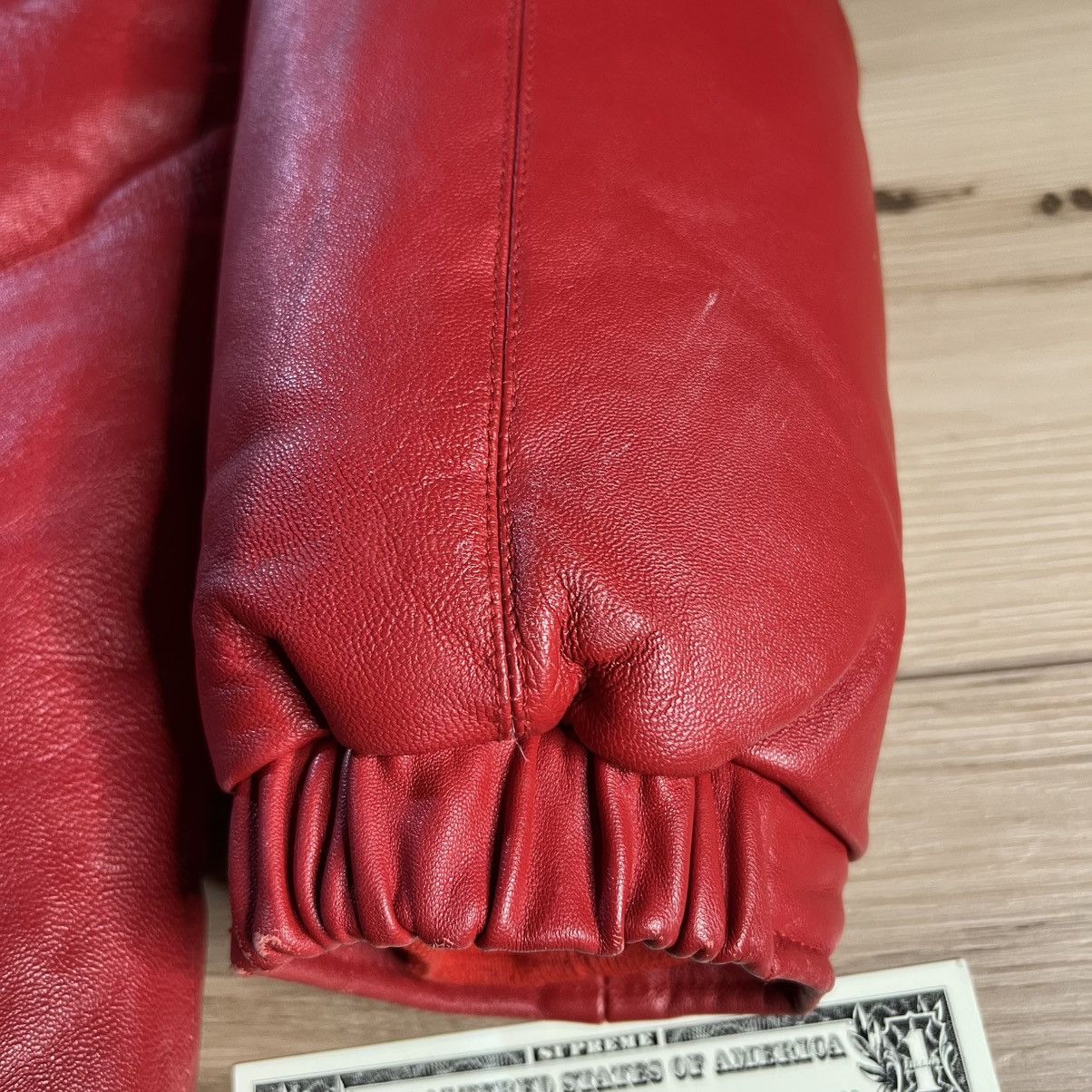 Supreme Supreme FW05 Leather Down Puffer Jacket Red Fur Trim Vintage Size US M / EU 48-50 / 2 - 18 Thumbnail