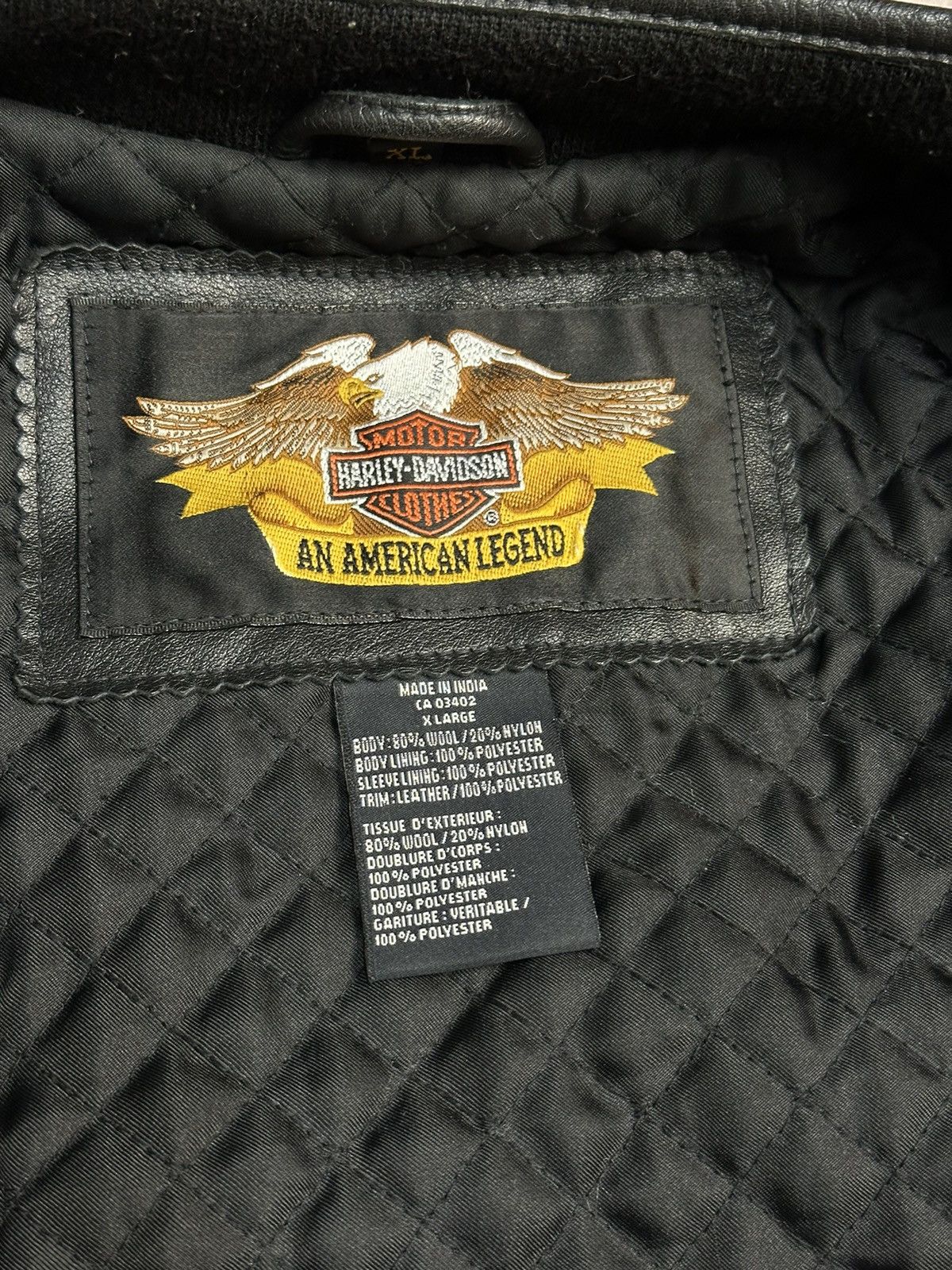 Harley Davidson × Vintage Vintage Harley Davidson Leather/Wool Bomber Jacket Archival Size US XL / EU 56 / 4 - 16 Thumbnail
