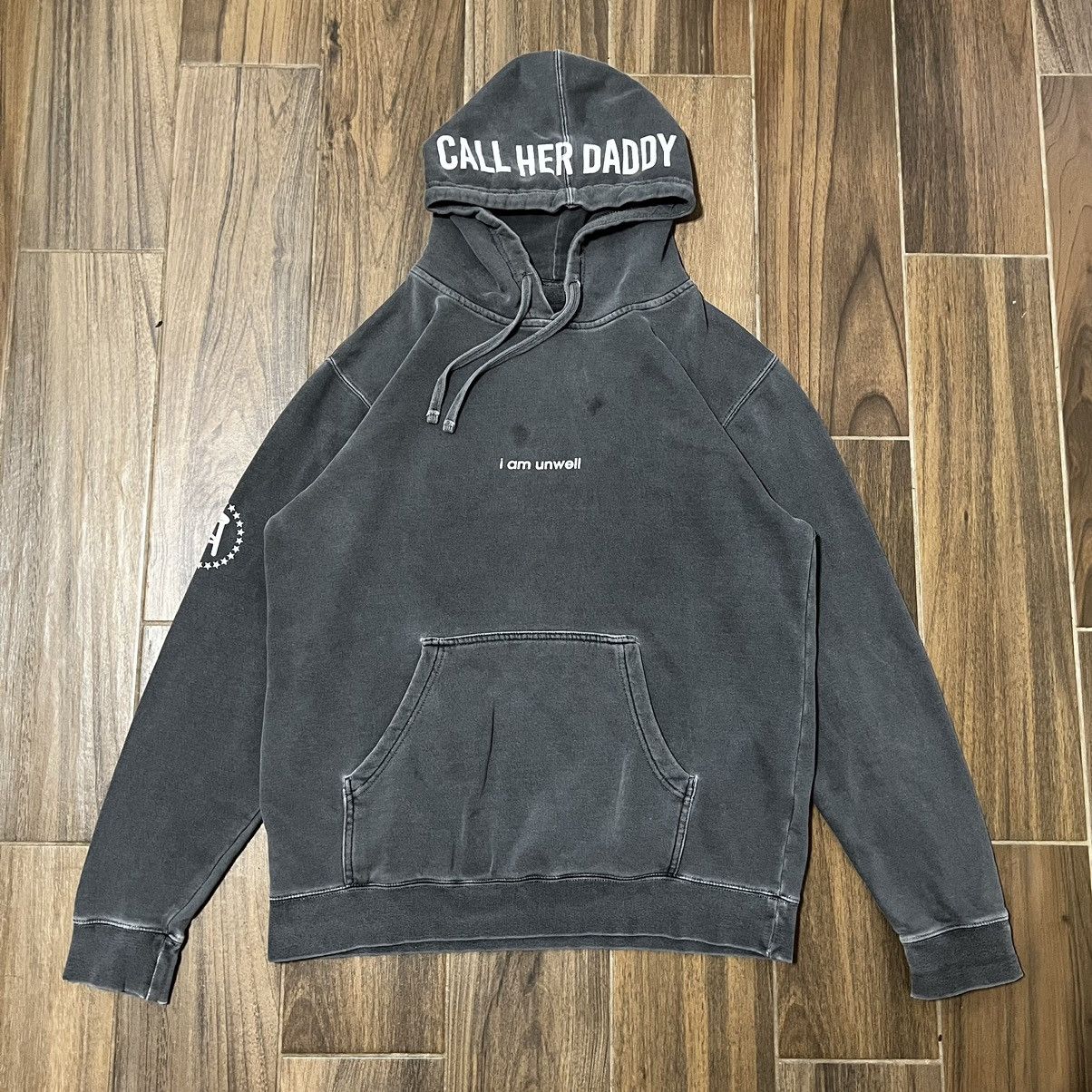 Designer Faded out Bar Stool Sports I am Unwell Call Her Daddy Hoodie