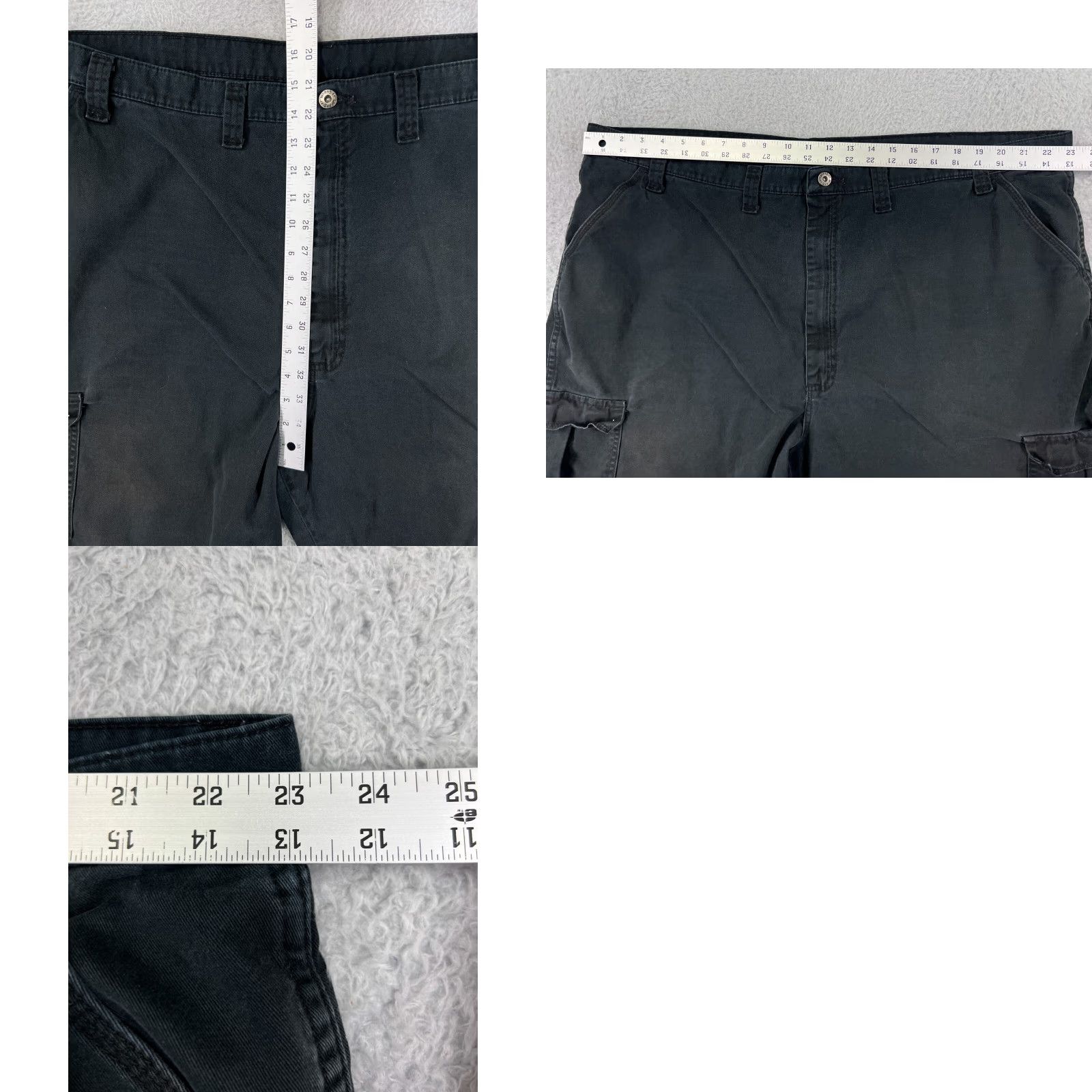 Wrangler Wrangler Shorts Mens 46 Black 100% Cotton Blend Cargo Hiking Camping Fishing Cargo Pocket inches inseam 9 in Regular Cotton Wrangler Men Black 46 Size US 30 / EU 46 - 9 Thumbnail