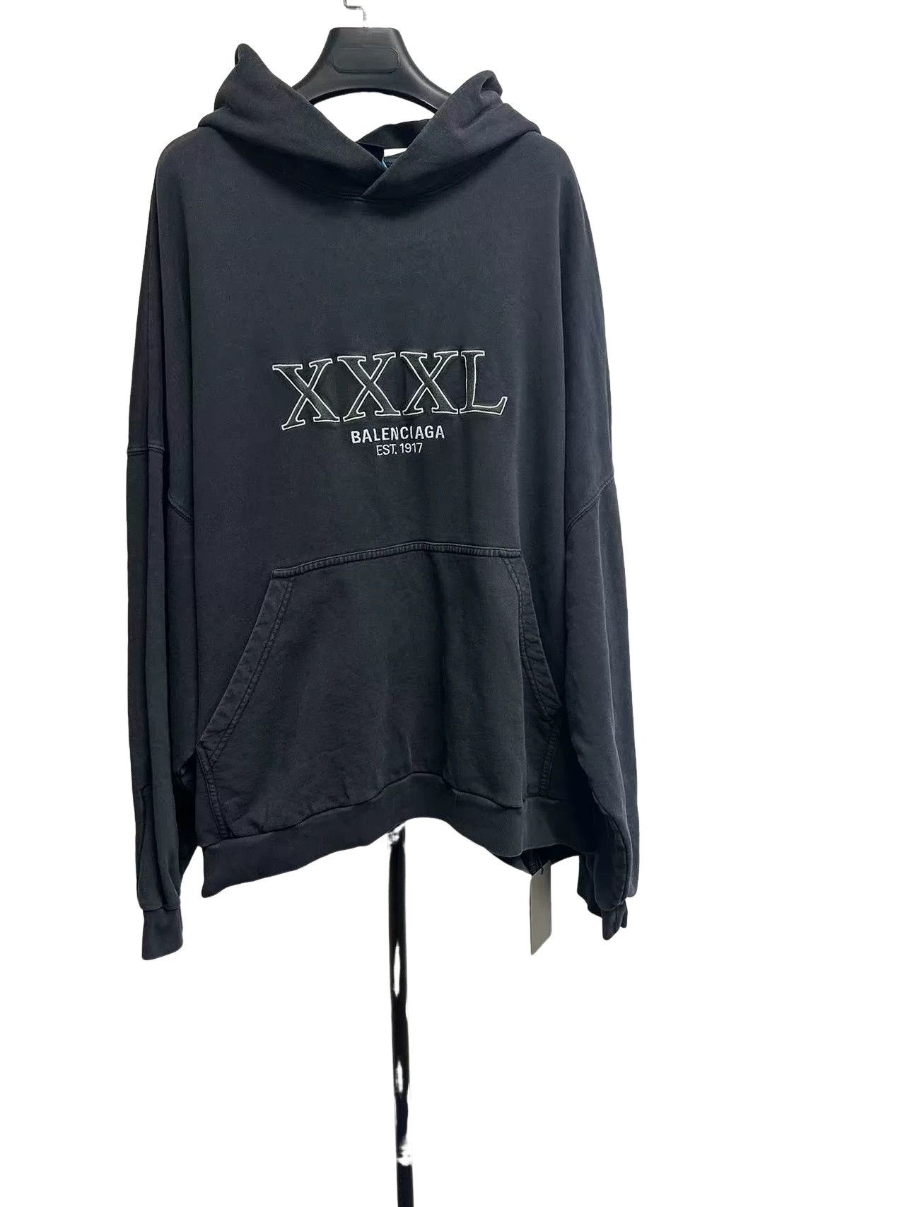 Balenciaga Balenciaga XXXL Logo Embroidered Hoodie Size 2 Size US M / EU 48-50 / 2 - 1 Thumbnail