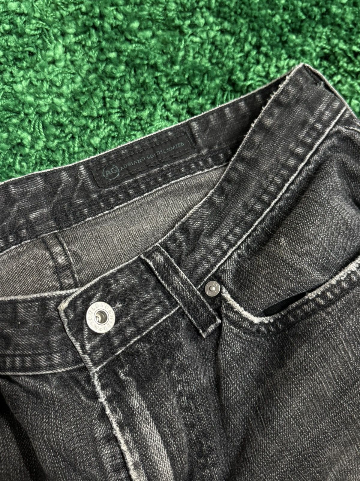 AG Adriano Goldschmied AG Adrriano Goldschmeid Distressed Grey Black Denim Jeans 32 Size US 32 / EU 48 - 4 Thumbnail