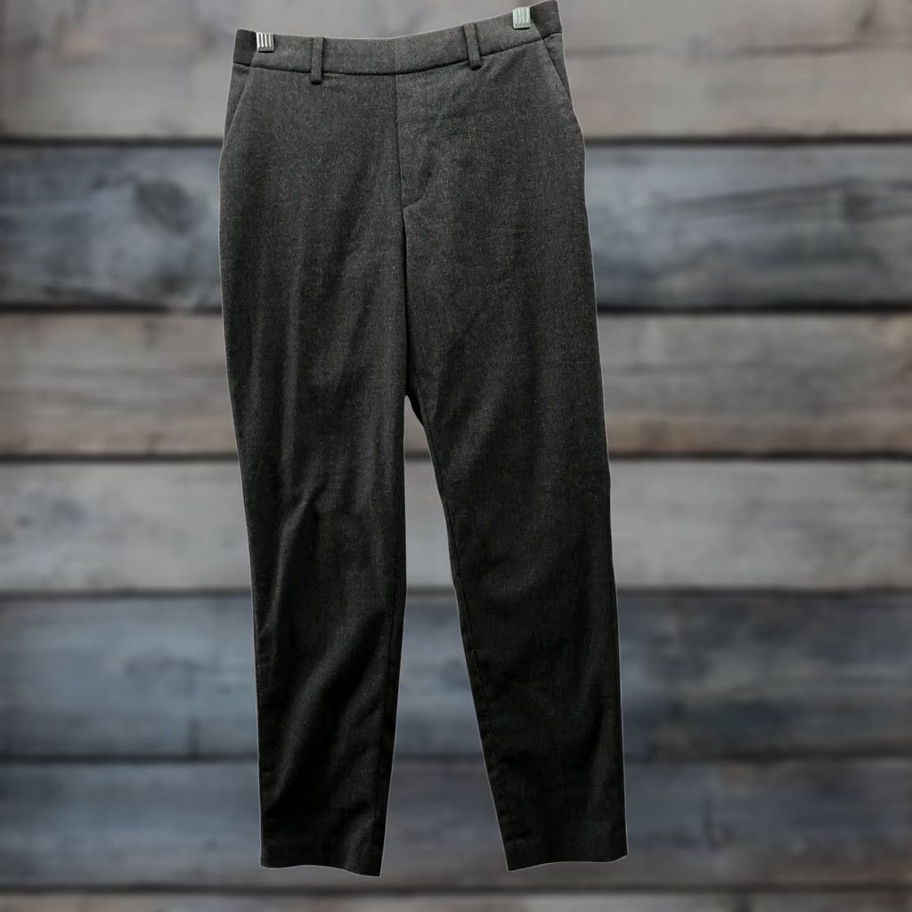 Uniqlo VINTAGE? No. Uniqlo Ezy Ankle Pants Womens XS (24-25) Wool-Like Dark Gray Mid Rise Tapered Size 26" / US 2 / IT 38 - 1 Thumbnail