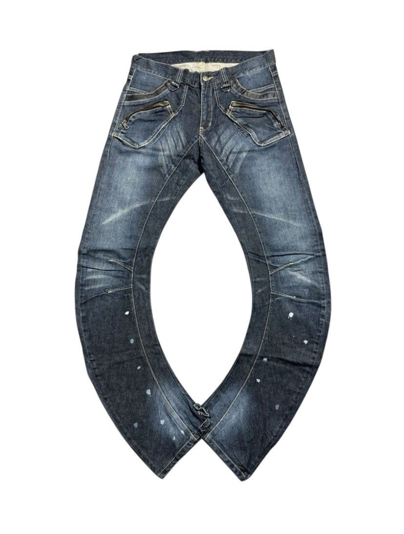 PPFM PPFM Distressed Slim Fit Curved Jeans Size US 31 - 1 Thumbnail