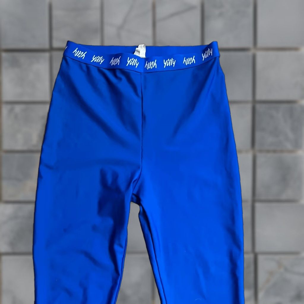 Vintage Yitty Leggings Womens 1X Blue High Rise Compression Pants Size 40" / US 18 - 1 Thumbnail