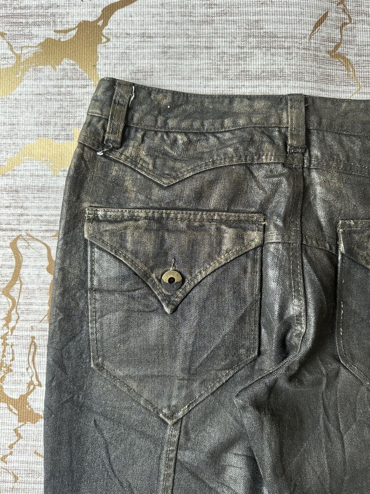 Japanese Brand Japanese Brand Waxed Denim Rick Owens Style Size US 31 - 11 Thumbnail