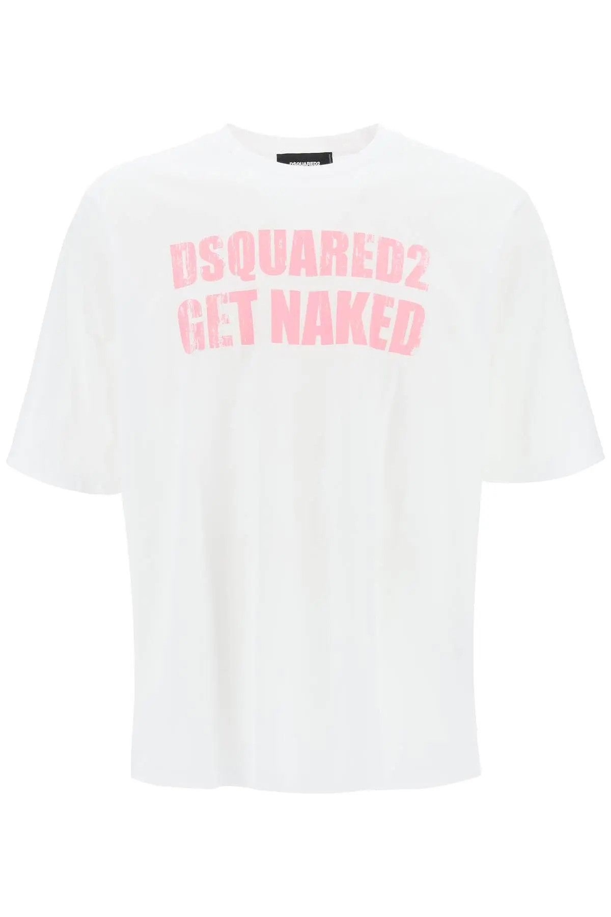 image of Dsquared2 O1S22I1N0224 Skater Fit Printed T-Shirt In White, Men's (Size XL)