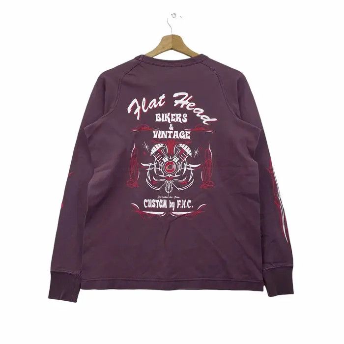 The Flat Head Vtg THE FLAT HEAD Bikers Long Sleeve Tattoo Tee Shirt Size US M / EU 48-50 / 2 - 3 Thumbnail