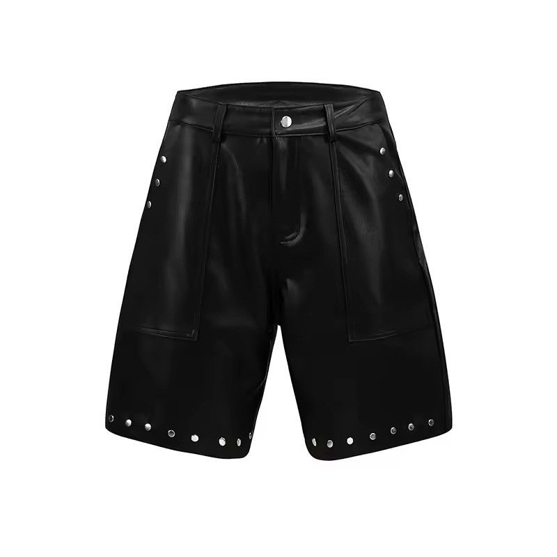 Japanese Brand Gothic Punk Streetwear PU Leather Rhinestone Shorts Size US 34 / EU 50 - 1 Thumbnail