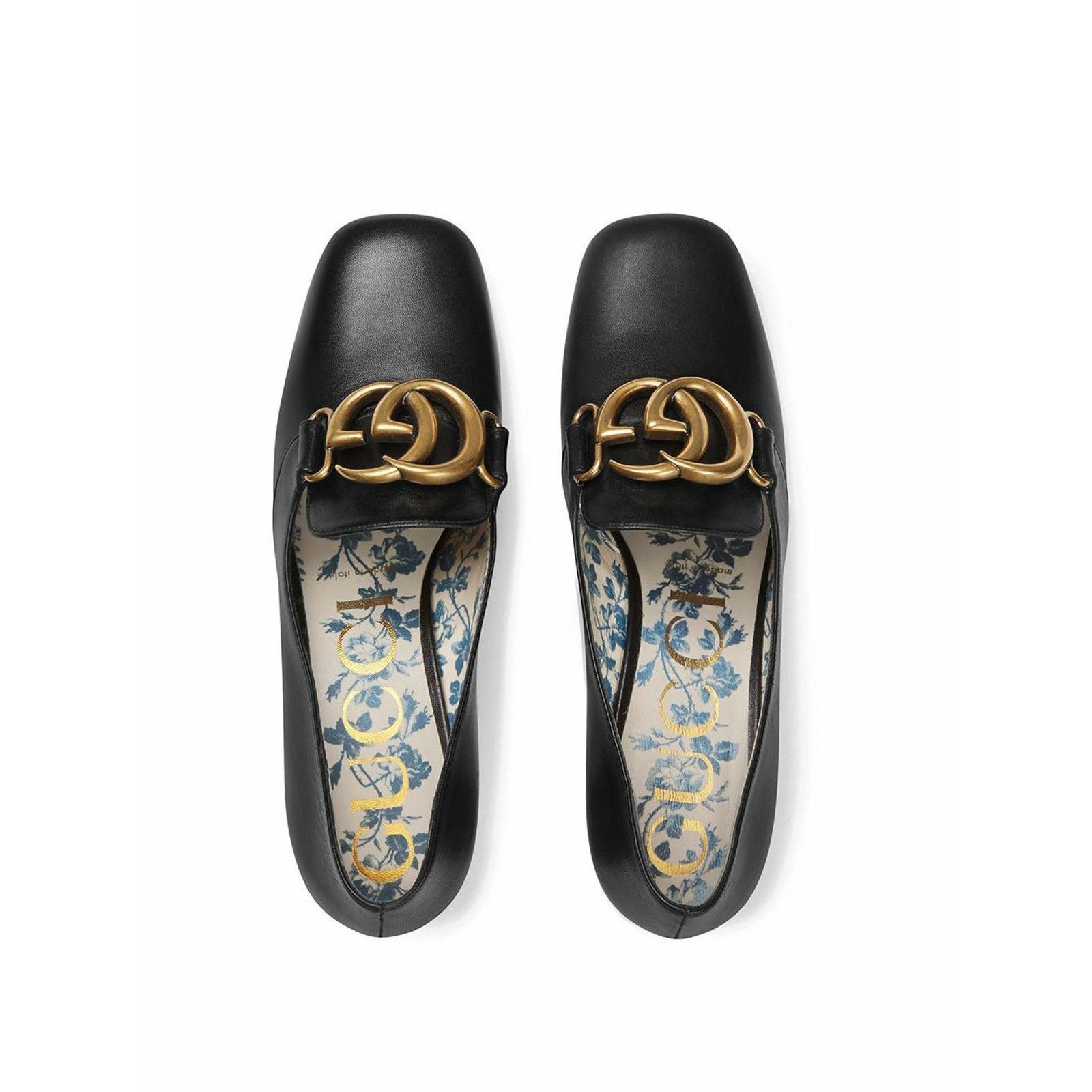 Gucci Victoire 55 Double Logo Block Mid Heel Mule Loafer Pump 37 Size US 7 / IT 37 - 7 Thumbnail