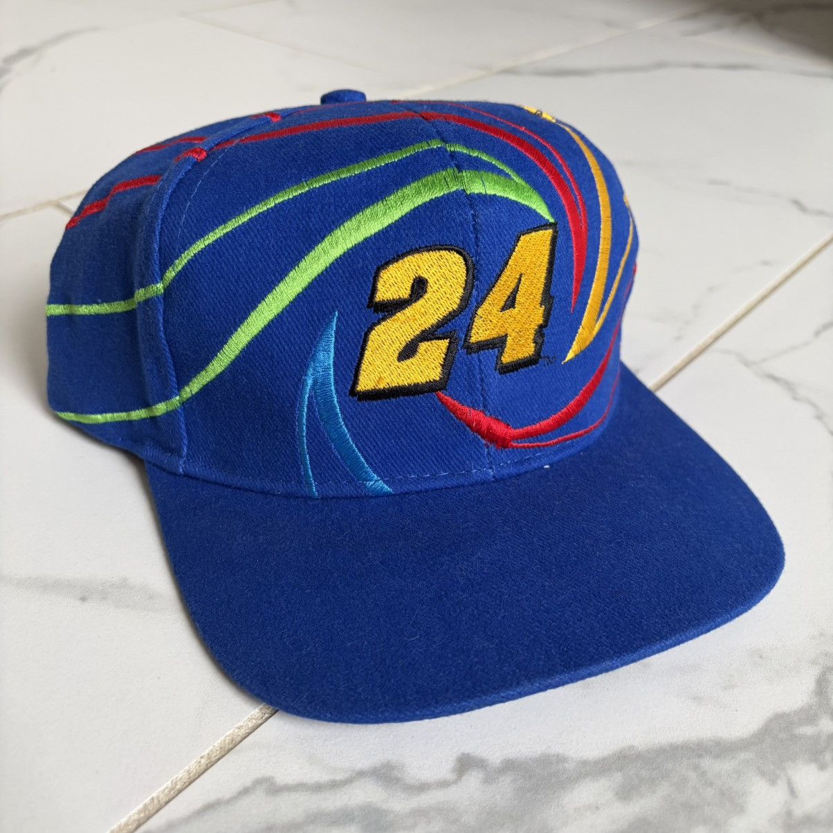 Chase Authentics NWT Vintage 1996 Jeff Gordon NASCAR Swirl Logo SnapBack Hat Size ONE SIZE - 1 Thumbnail