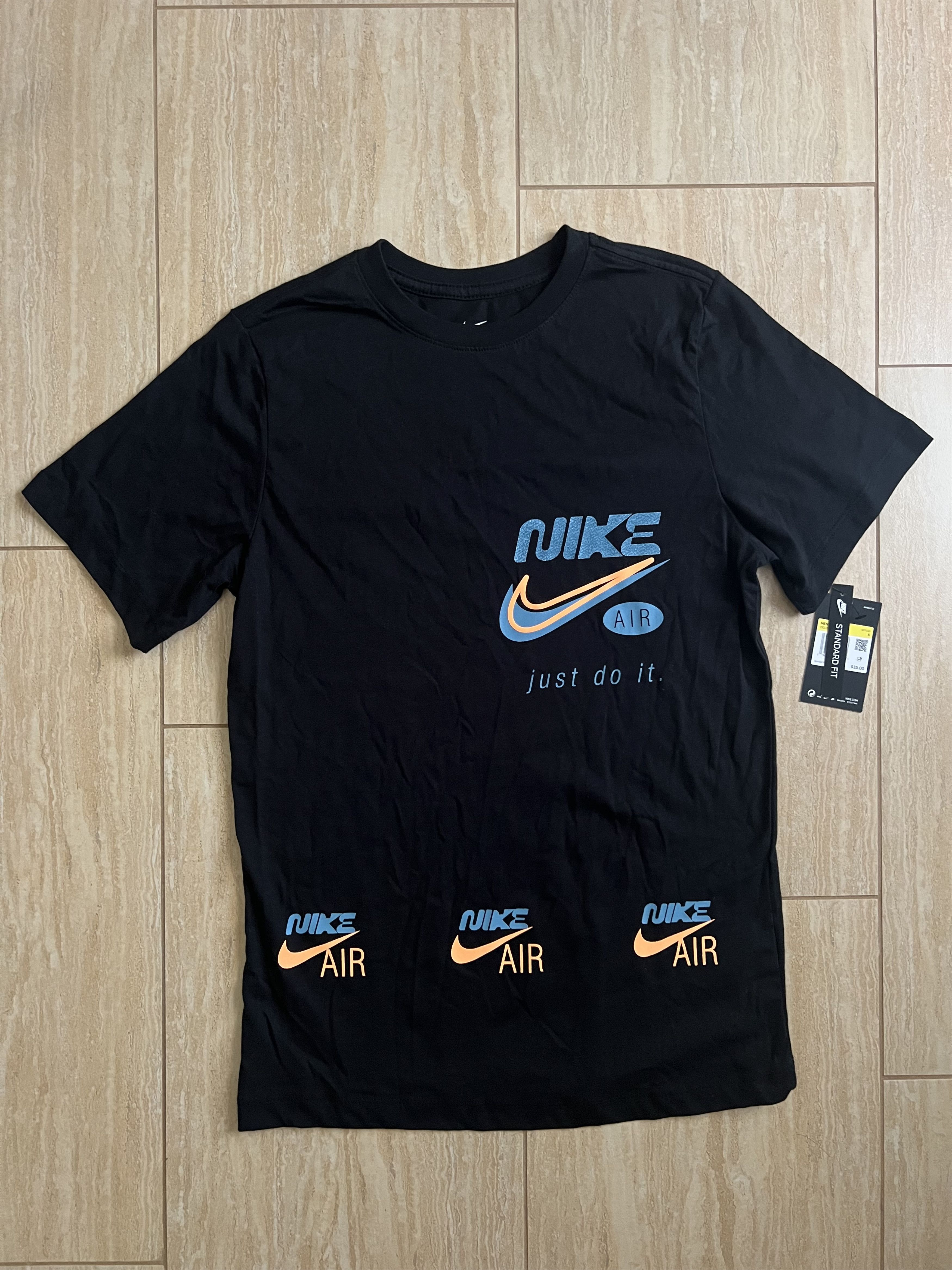 Nike Nike Sportswear Multibrand Swoosh Black T-Shirt Size S Size US S / EU 44-46 / 1 - 1 Thumbnail
