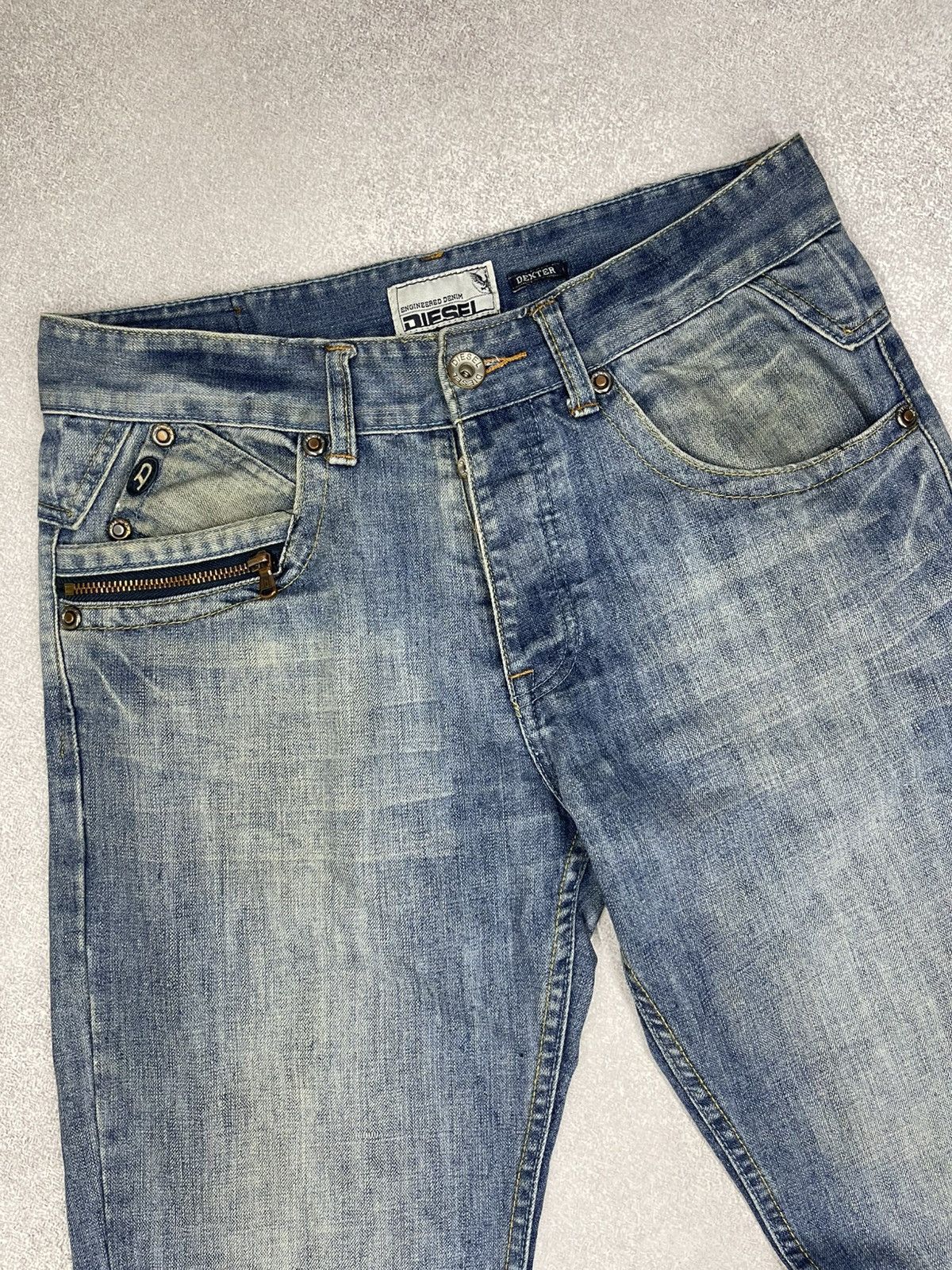 Diesel Vintage Diesel Dexter Denim Jeans Blue Y2K Size US 34 / EU 50 - 7 Thumbnail