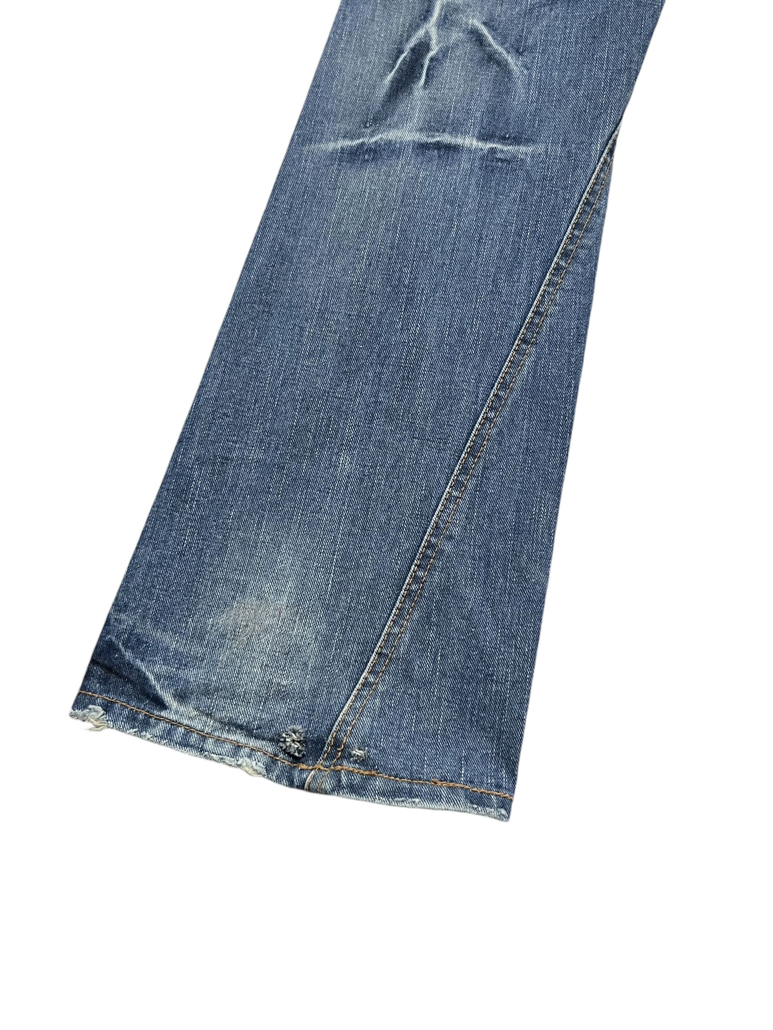 If Six Was Nine FYE🔥NYLAUS Clawmark Whisker Studded Gems Flap Flare Jeans Size US 30 / EU 46 - 13 Thumbnail