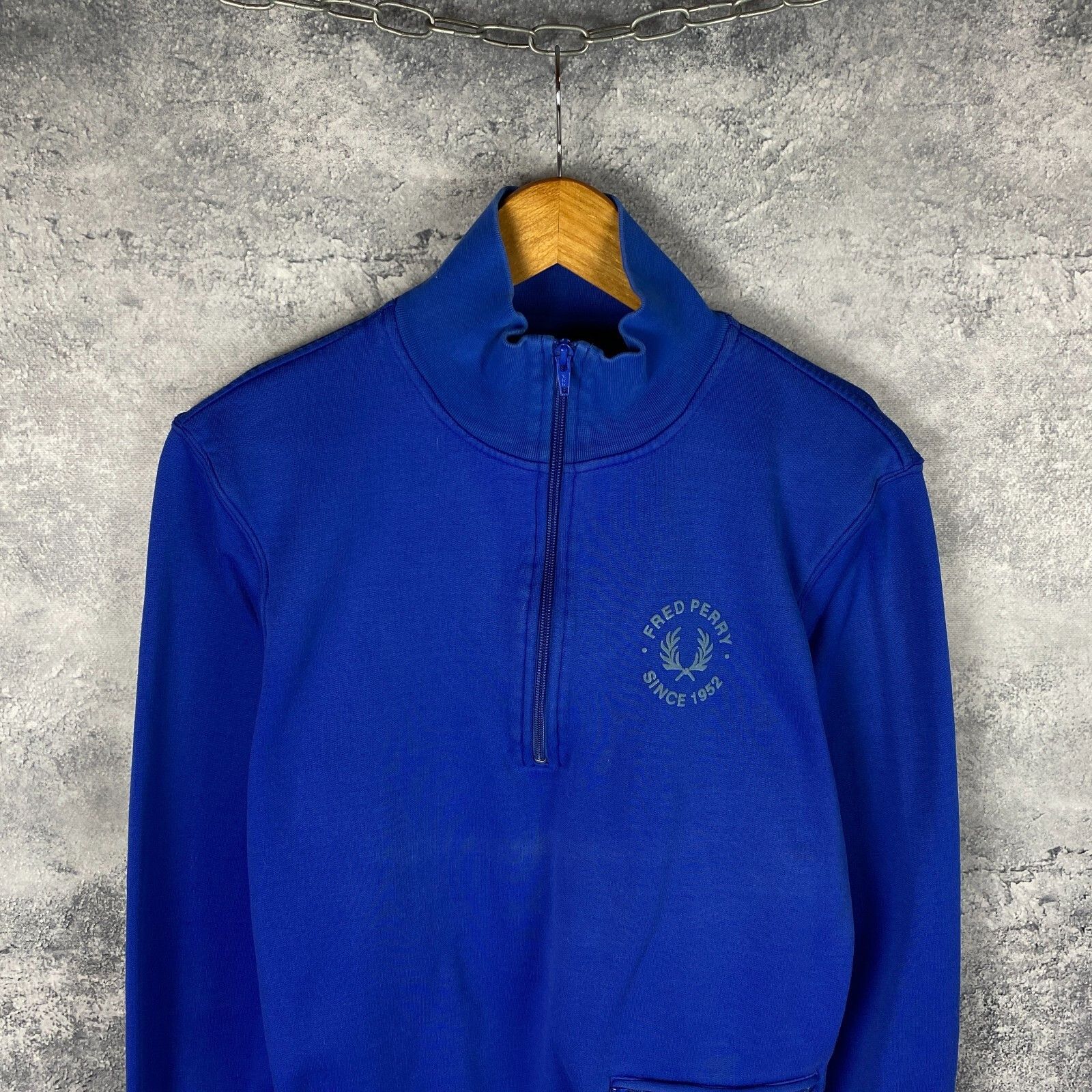 Fred Perry Fred Perry 1/3 Zip Sweatshirt Men's Size M Blue Long Sleeve` Size US M / EU 48-50 / 2 - 2 Thumbnail