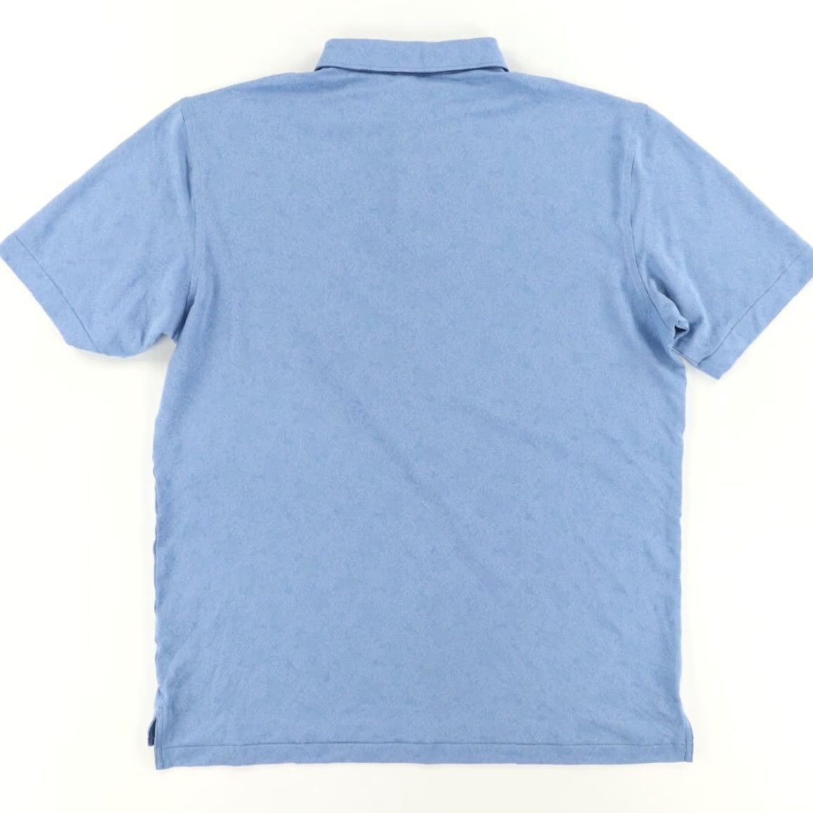Peter Millar Peter Millar Crown Leaf Jacquard Stretch Solid Polo Shirt Blue Men's L Shirt Size US L / EU 52-54 / 3 - 4 Thumbnail