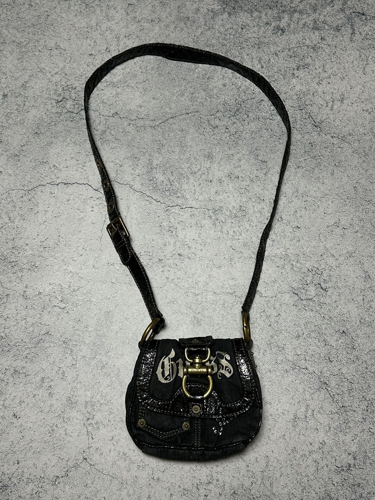 Guess Vintage Guess Y2K Denim Shoulder Crossbody Mini Bag Size ONE SIZE - 1 Thumbnail