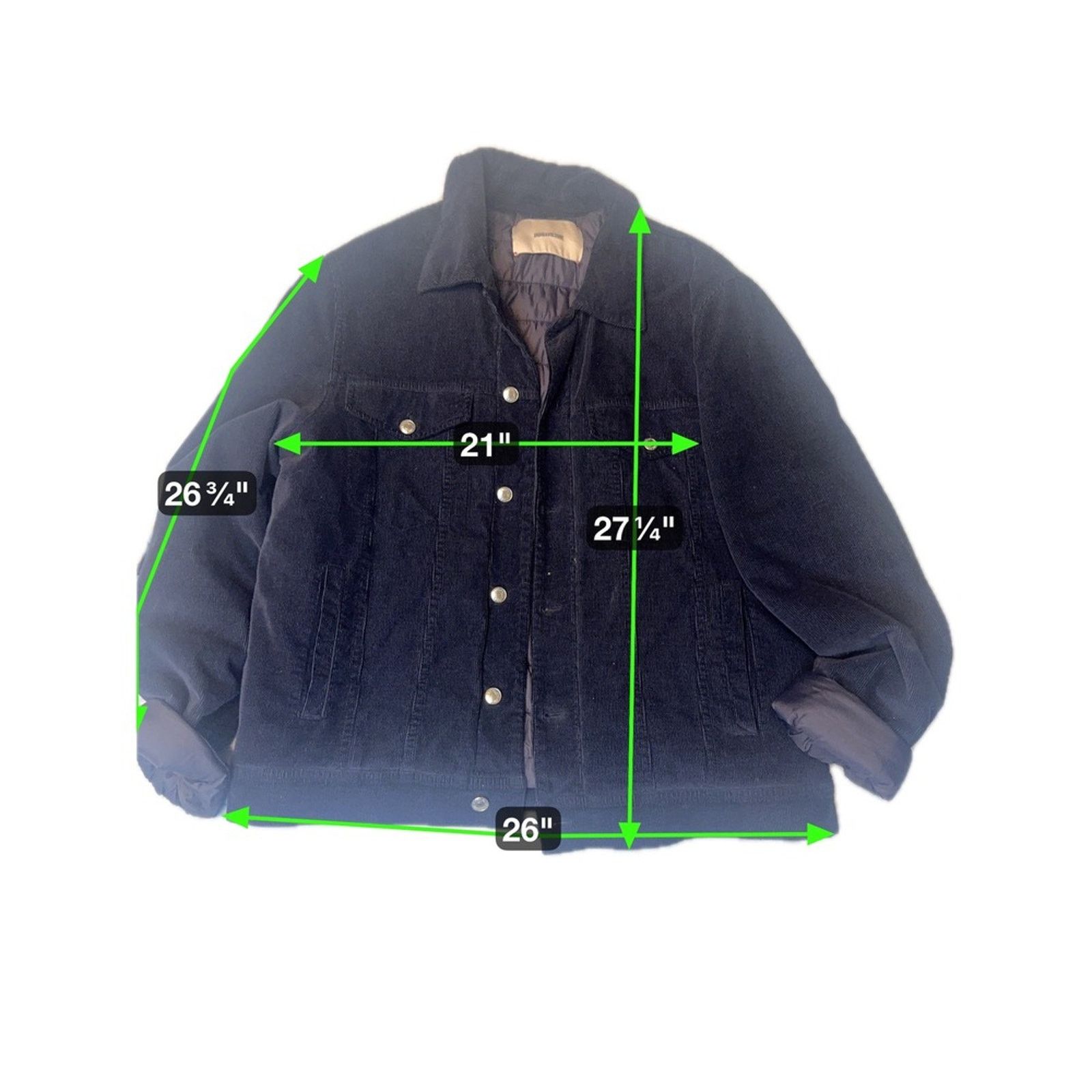 Zadig & Voltaire ZADIG & VOLTAIRE Corduroy Trucker Jacket Navy Blue Size US XXS / EU 40 - 2 Thumbnail