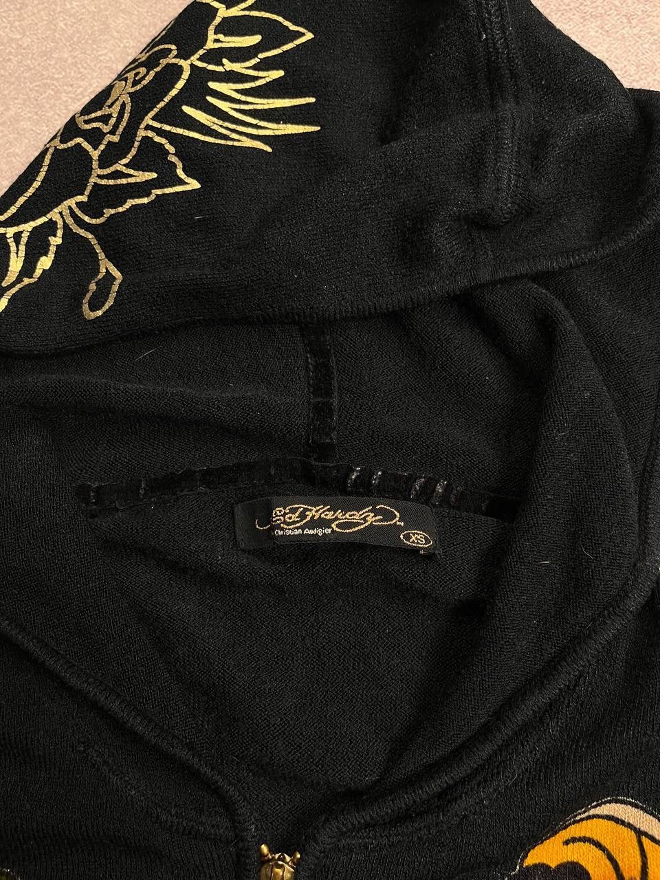 Ed Hardy Vintage Ed Hardy Alloverprint Knit Zip Hoodie Y2K XS Size XS / US 0-2 / IT 36-38 - 11 Thumbnail