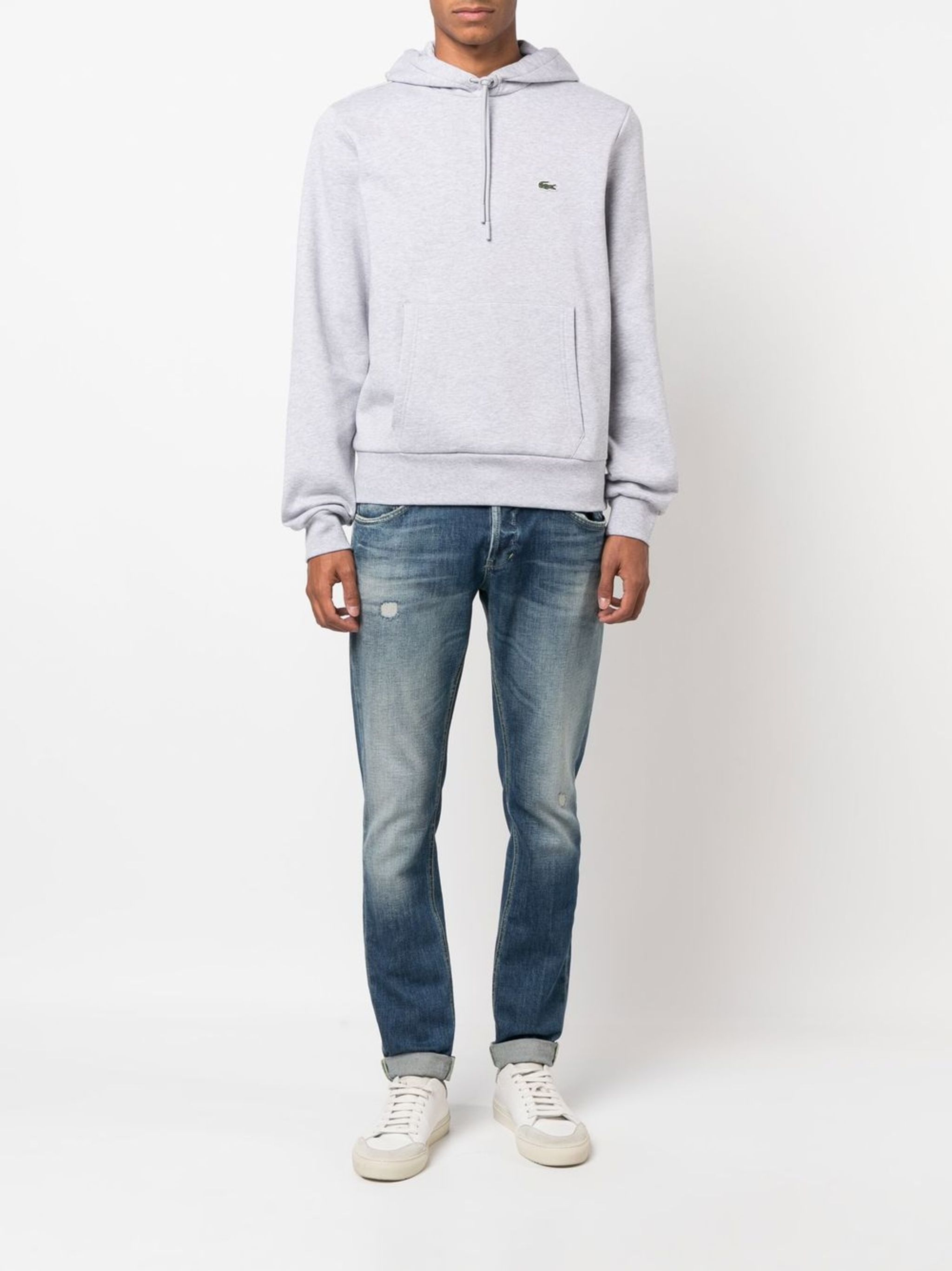 Lacoste o1s22i1n1124 Logo Patch Hoodie in Grey Size US L / EU 52-54 / 3 - 2 Thumbnail