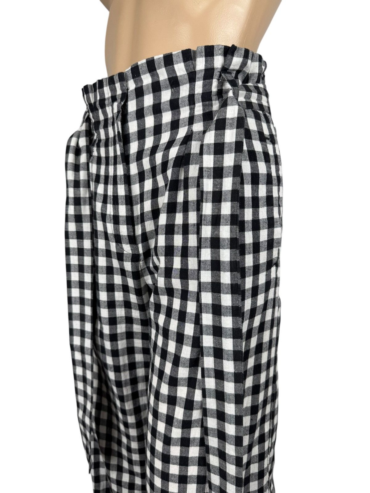 Sezane Sezane Plaid Pattern Cotton Pants Belted Wide Leg size 34 Size 25" / US 0 / IT 36 - 7 Thumbnail