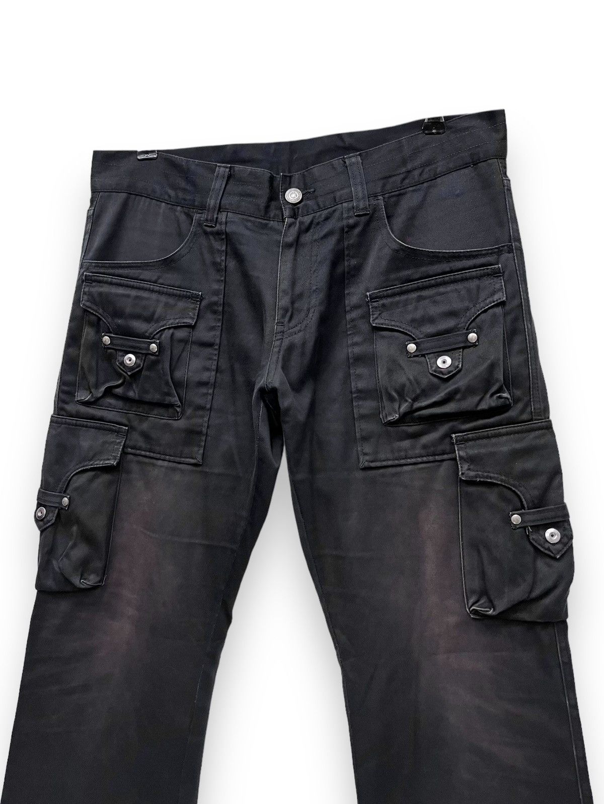Tornado Mart Vintage TORNADO MART Rusty Black Bush Cargo Minimalist Flare Size US 32 / EU 48 - 11 Thumbnail