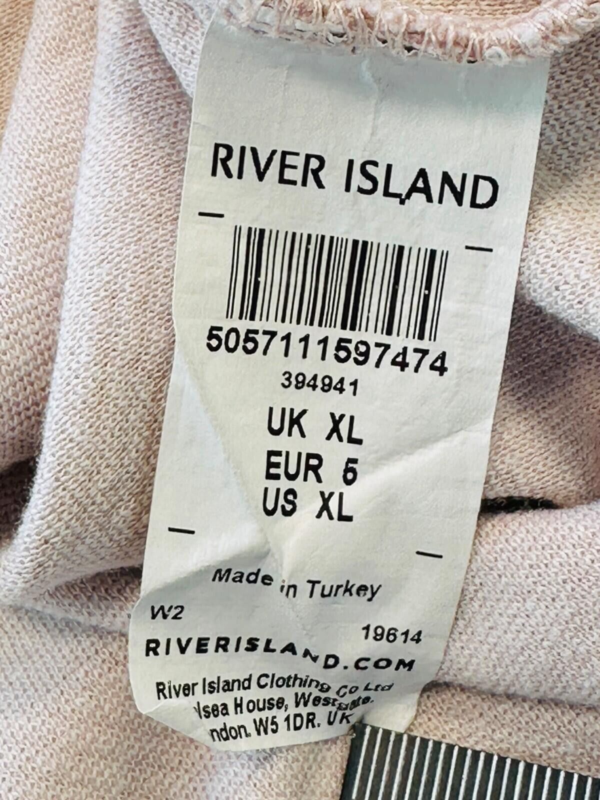 River Island River Island T-Shirt Men's UK Size XL Pink Short Sleeve Size US XL / EU 56 / 4 - 11 Thumbnail