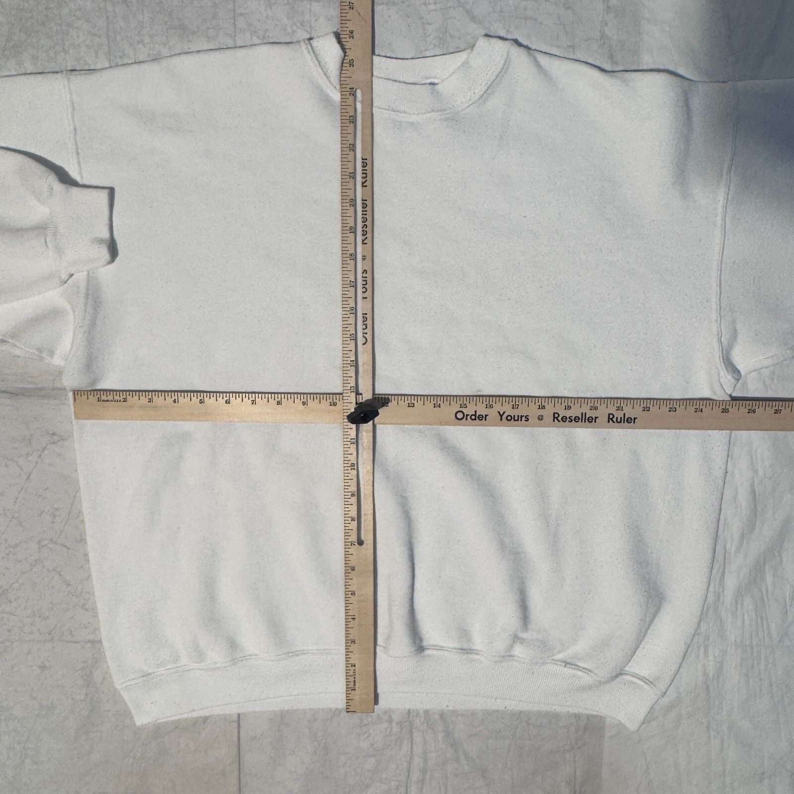 Hanes Vintage 90s Hanes Heavyweight White Crewneck Sweatshirt Blan Size US XL / EU 56 / 4 - 3 Thumbnail