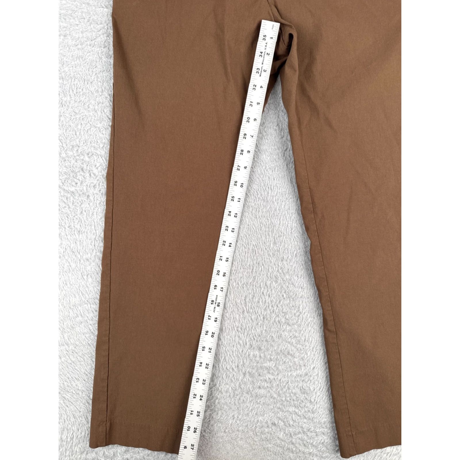 Eddie Bauer Tommy Hilfiger Pants Mens 36 Brown Flat Front Rayon Nylon Blend Straight Leg 30L Size US 36 / EU 52 - 7 Thumbnail