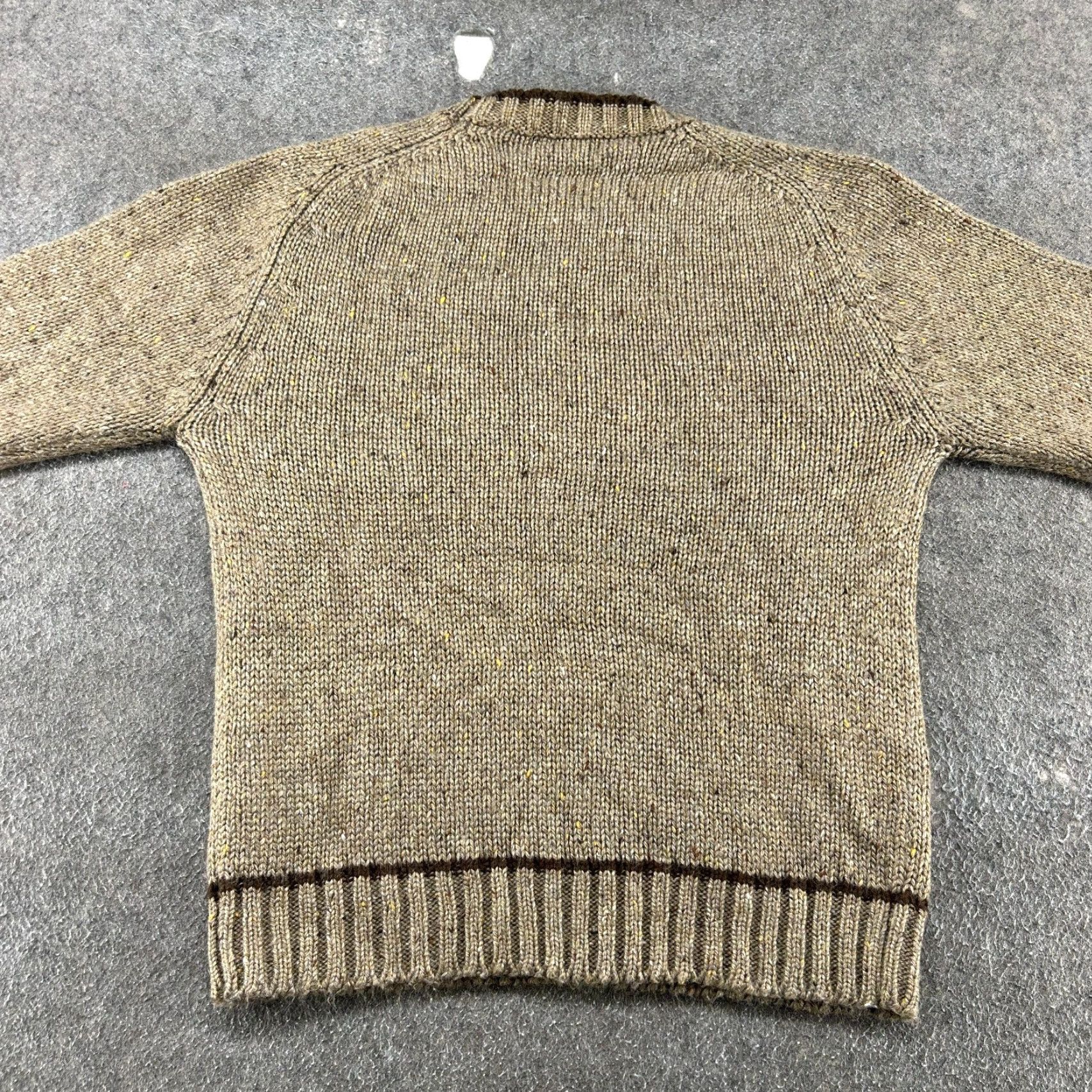 Vintage VINTAGE Kingsport Sweater Womens L Beige Wool Cable Knit Pullover 90s Speckle Crew Neck Long Sleeve Regular Fit 90s Womens Size L / US 10 / IT 46 - 6 Thumbnail