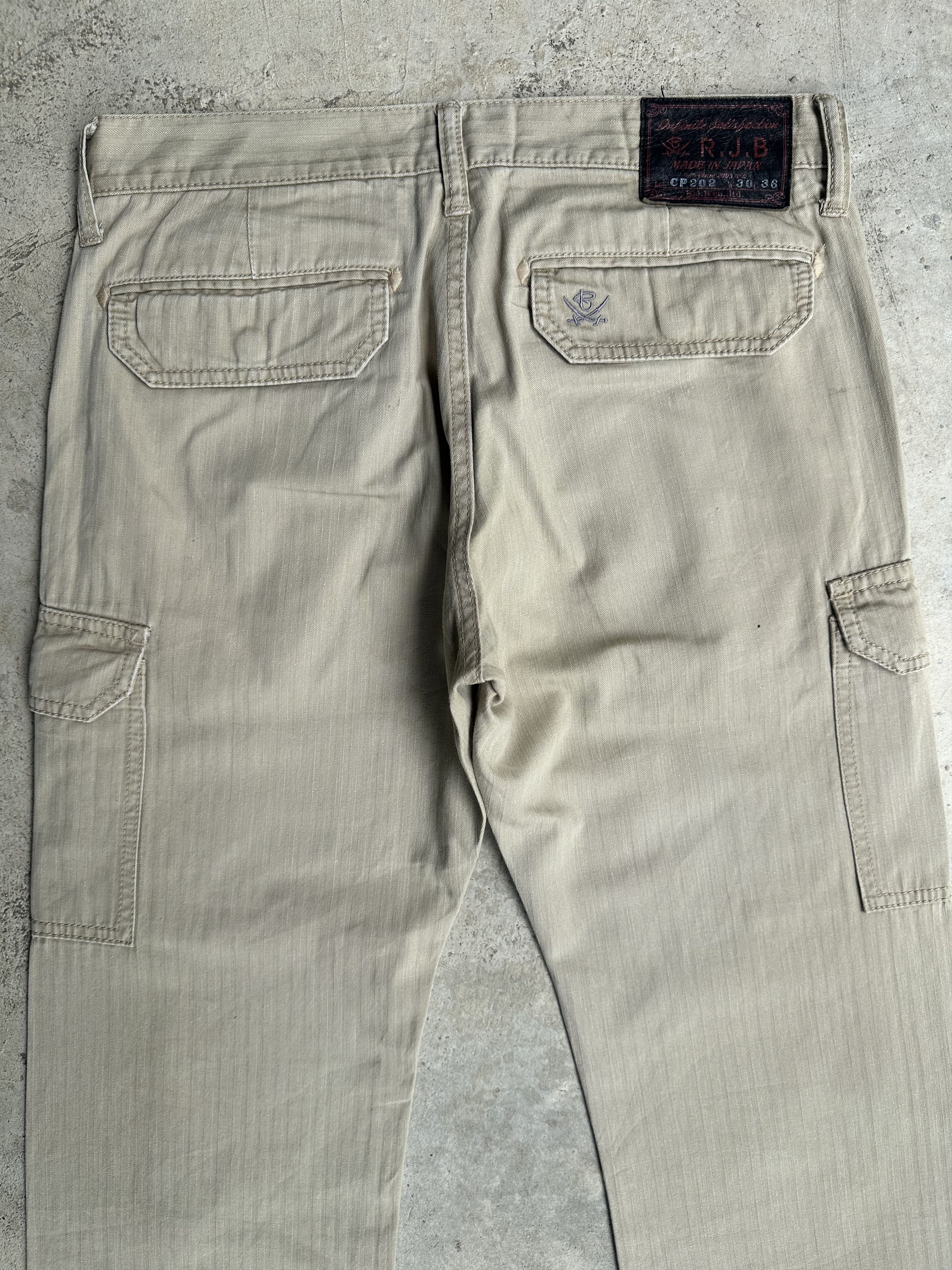 Freewheelers Japanese Brand R.J.B Herringbone Twill Cargo Trousers Pants Size US 30 / EU 46 - 12 Thumbnail