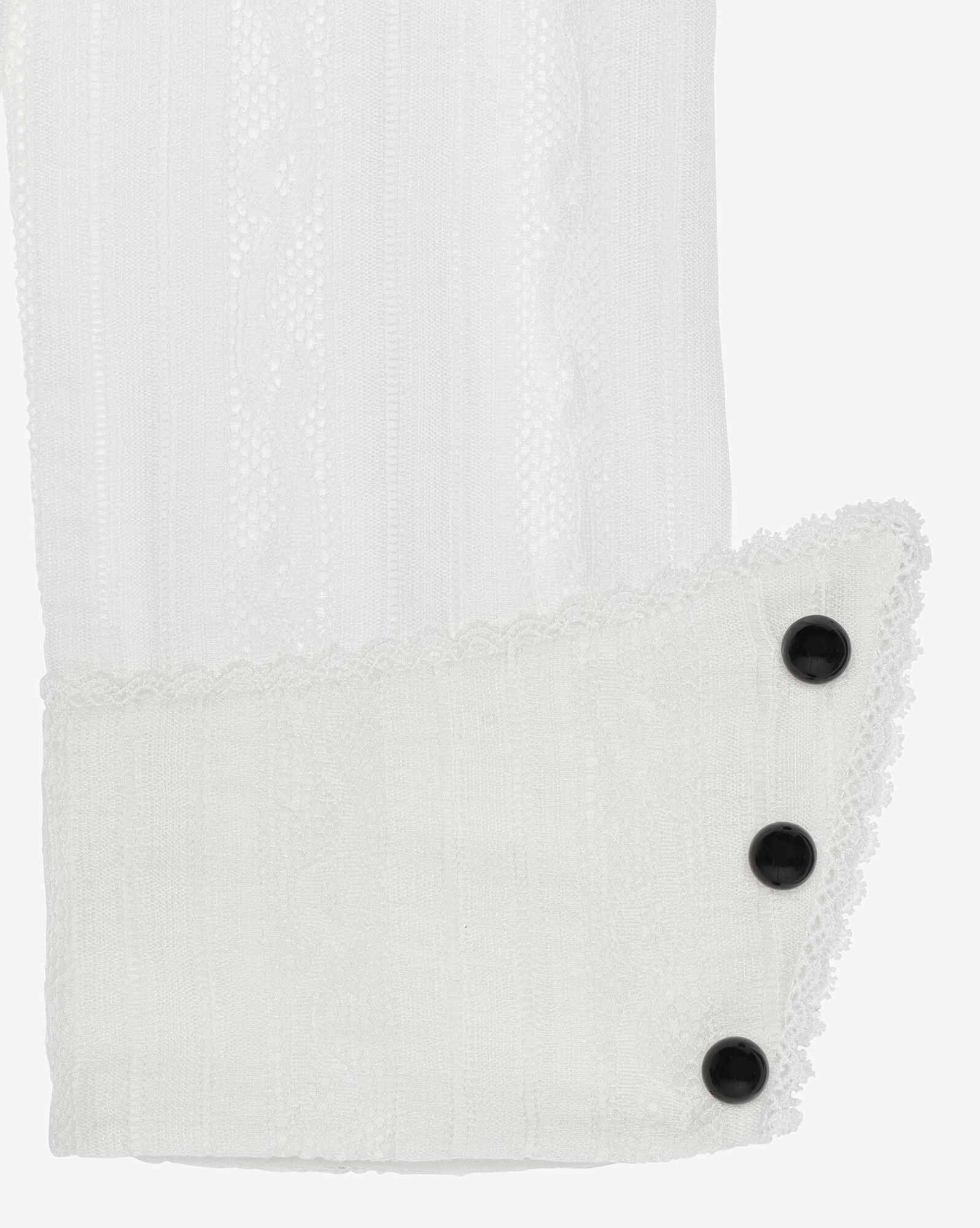 Saint Laurent Paris o1s1wg110225 691795 Buttoned Shirt in Lace in White Size US M / EU 48-50 / 2 - 3 Thumbnail