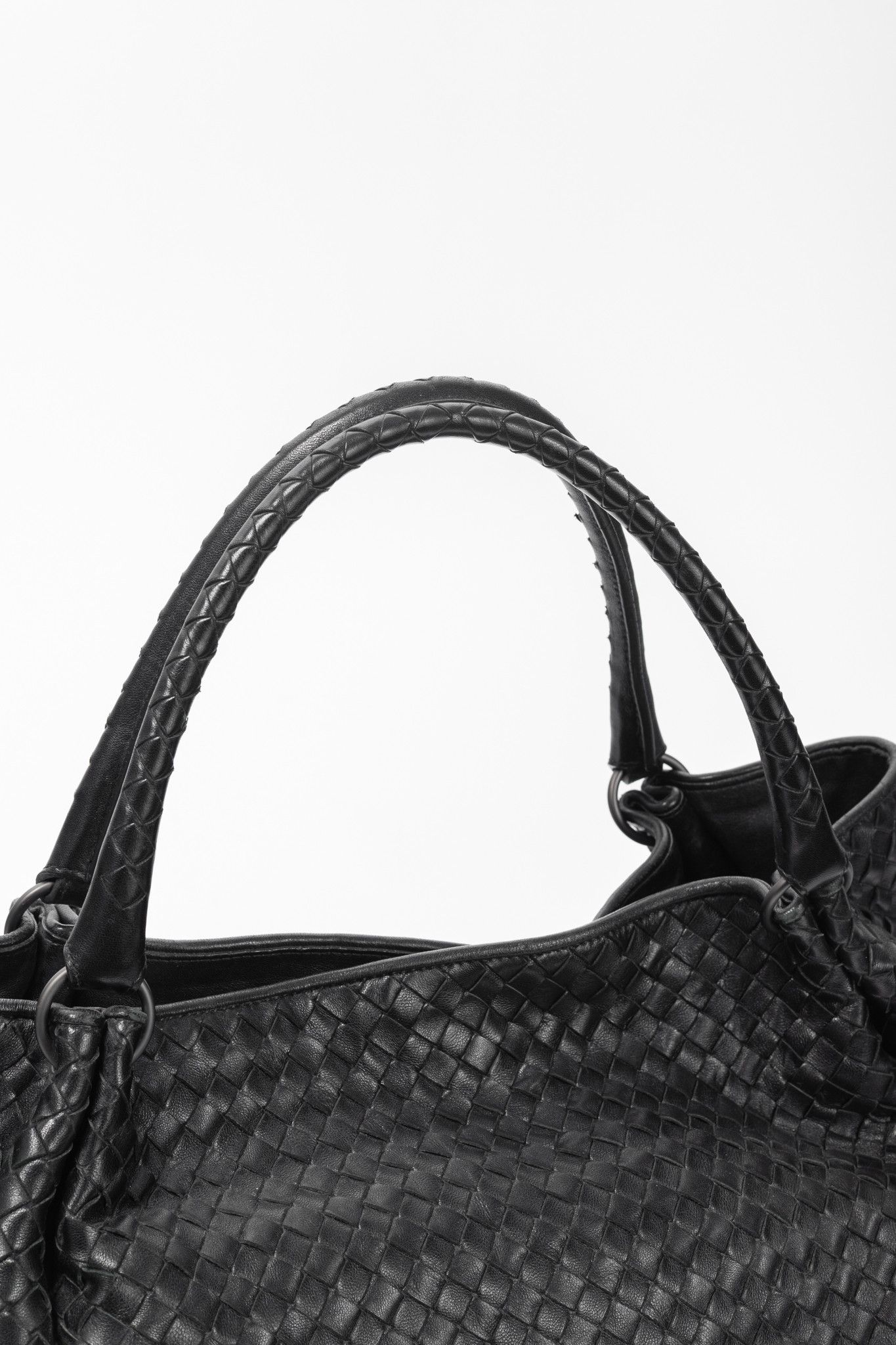 Bottega Veneta Bottega Veneta Black Intrecciato-Leather Handbag Size ONE SIZE - 6 Thumbnail
