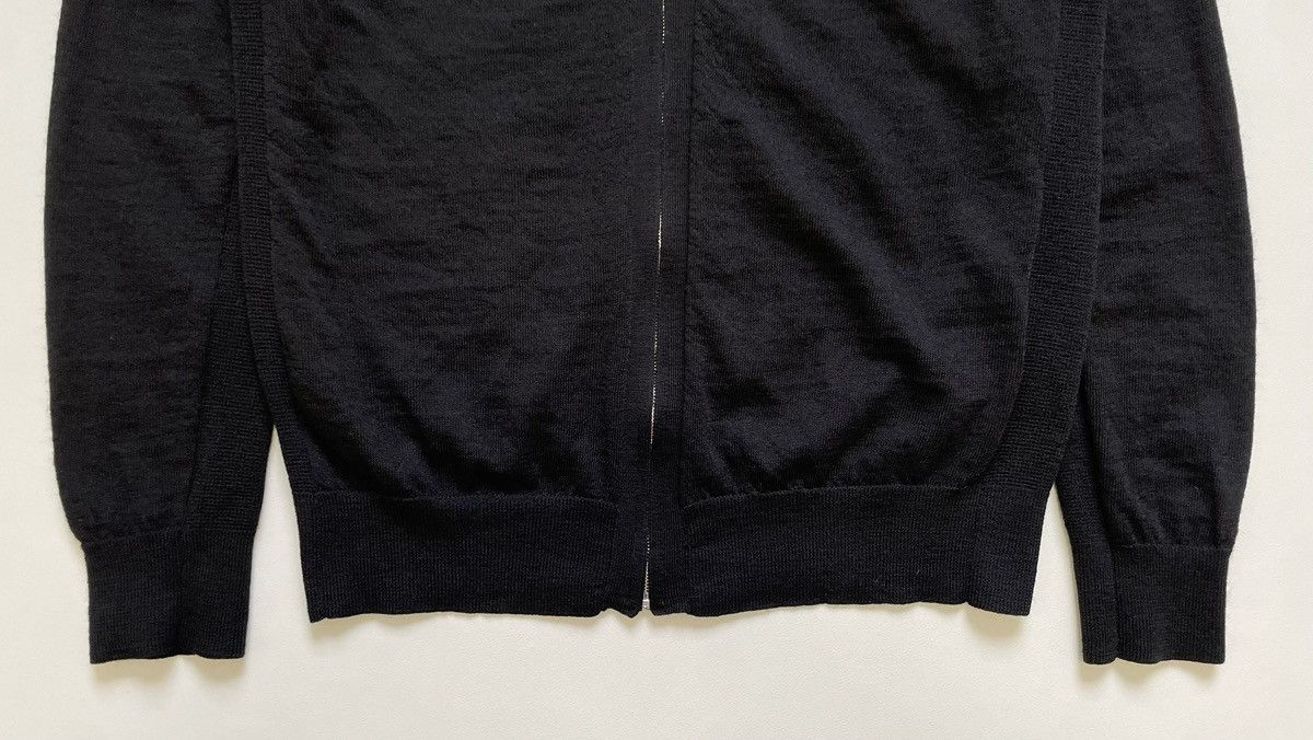Comme des Garcons Black Wool Zip Front Cardigan Size US M / EU 48-50 / 2 - 8 Thumbnail