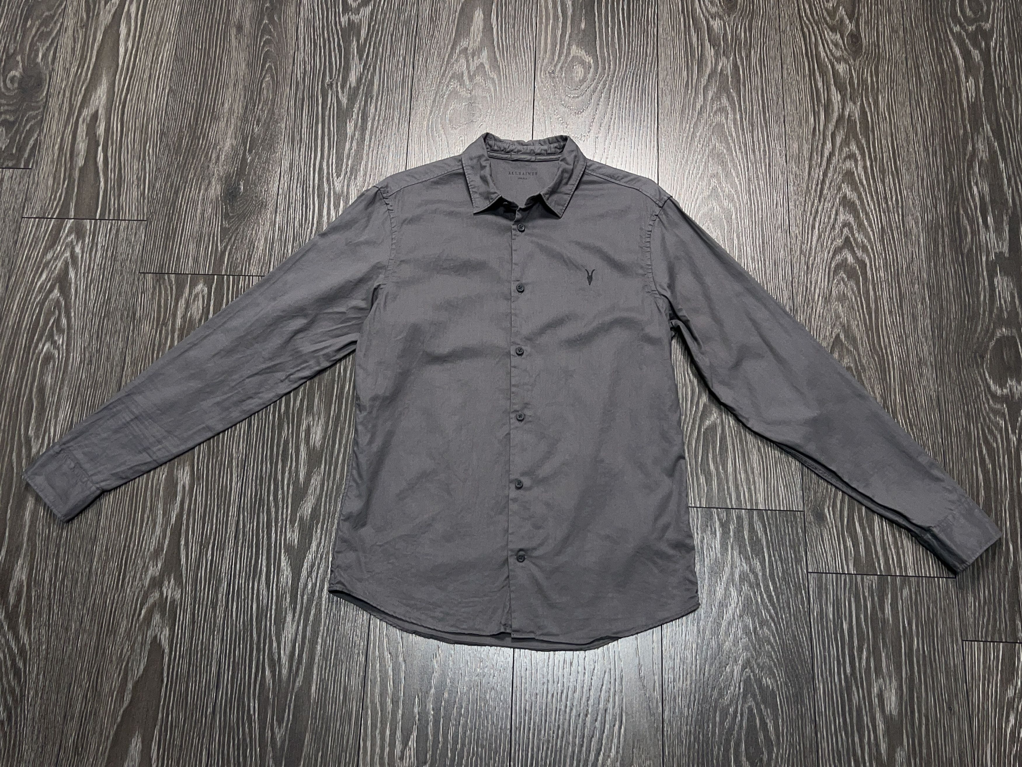Allsaints Bixby Button Up Cotton Long Sleeve Classic Shirt Size XL Size US XL / EU 56 / 4 - 4 Thumbnail