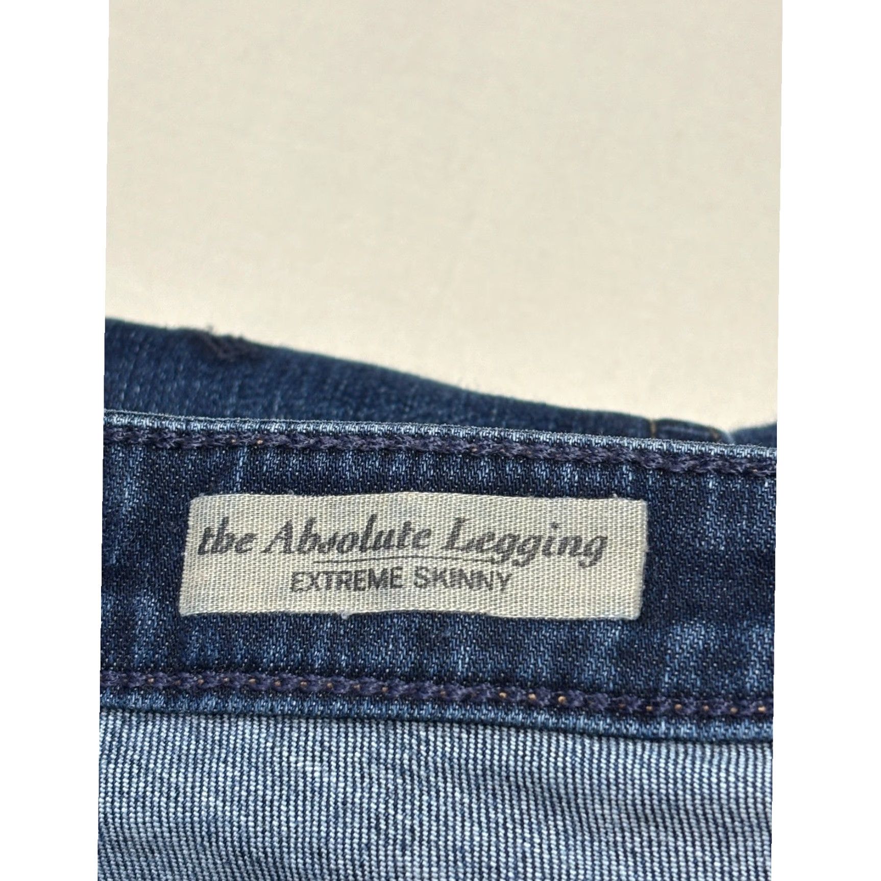 Vintage AG Adriano Goldschmied The Absolute Legging Extreme Skinny Jeans Blue 28R 30in Inseam Womens Denim Stretch Pockets 5-Pocket Zip Button Size 28" / US 6 / IT 42 - 5 Thumbnail
