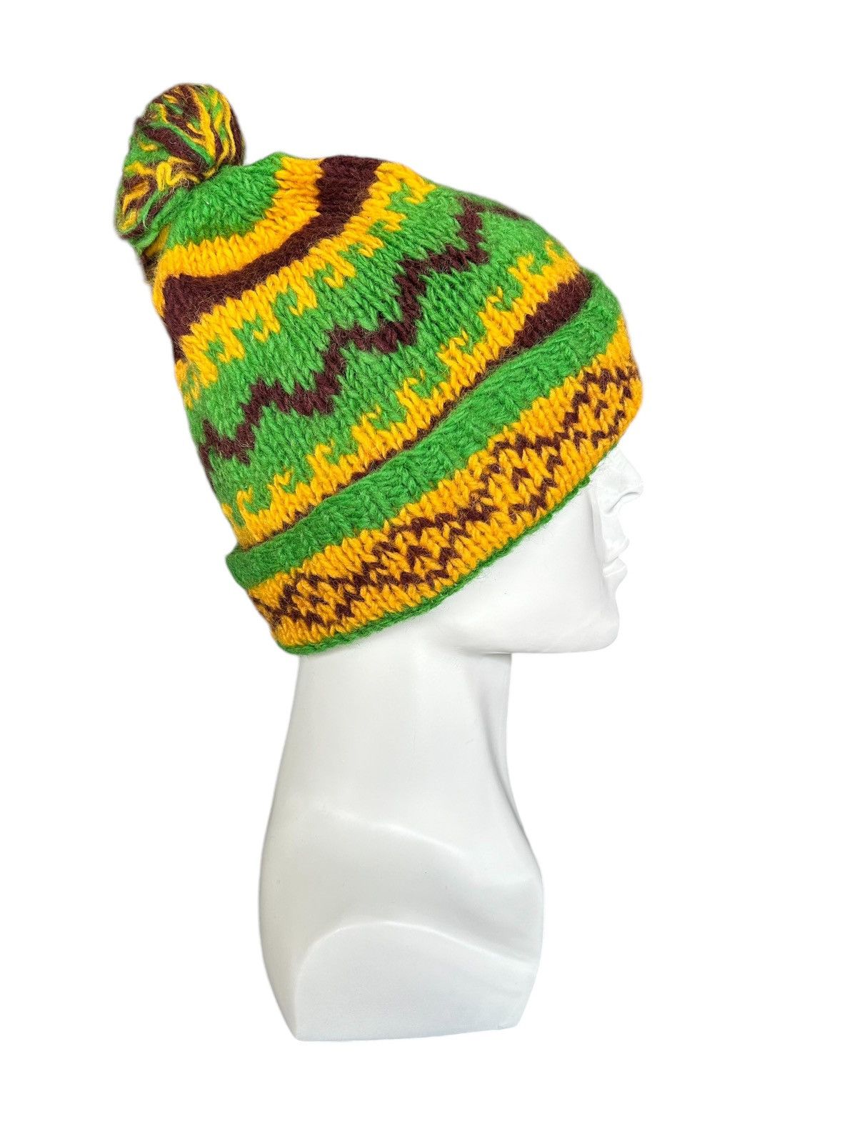 Japanese Brand × Kapital × Vintage Crochet Knitted Handmade hairy Beanie Hats Rare☠️☠️ Size ONE SIZE - 2 Thumbnail