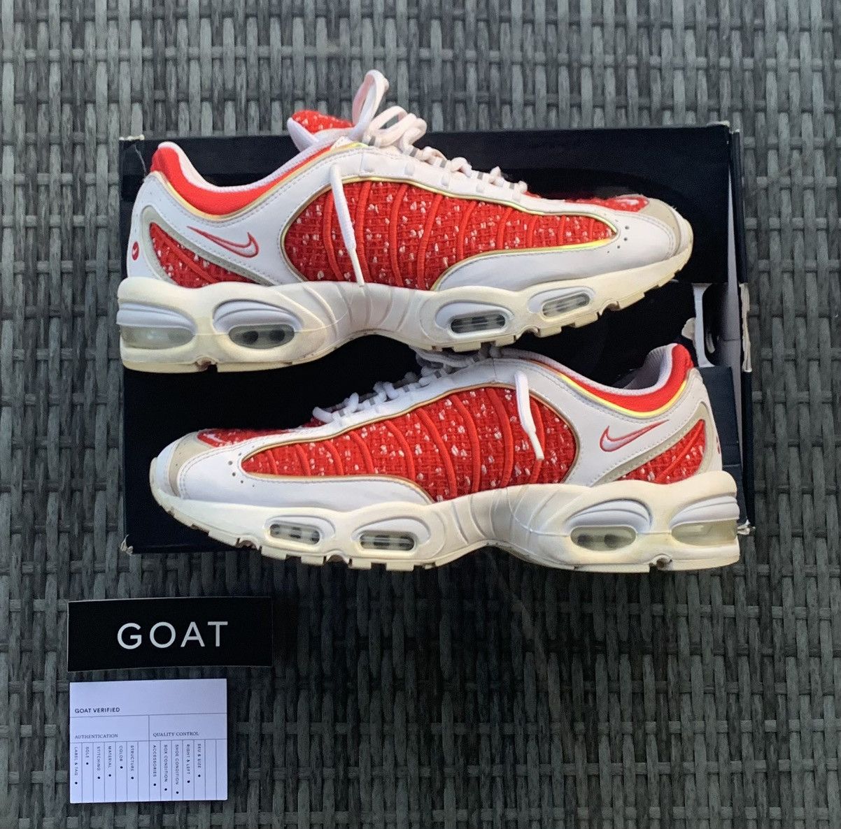 Nike × Supreme Nike Air Max Tailwind 4 Supreme White Size US 12 / EU 45 - 1 Thumbnail
