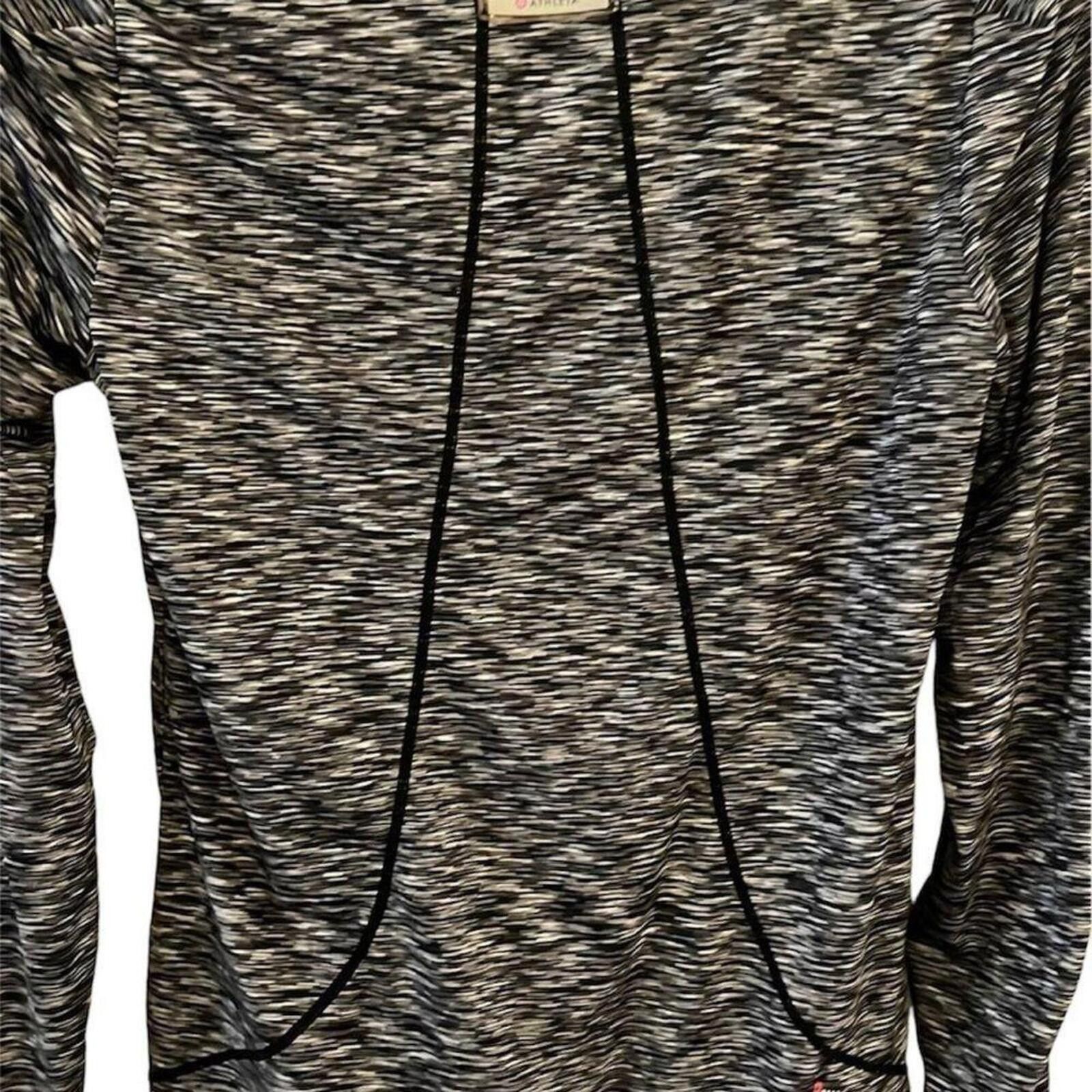 Other Athleta Long Sleeve Gray Activewear Top with Pink Zipper Size ONE SIZE - 3 Thumbnail