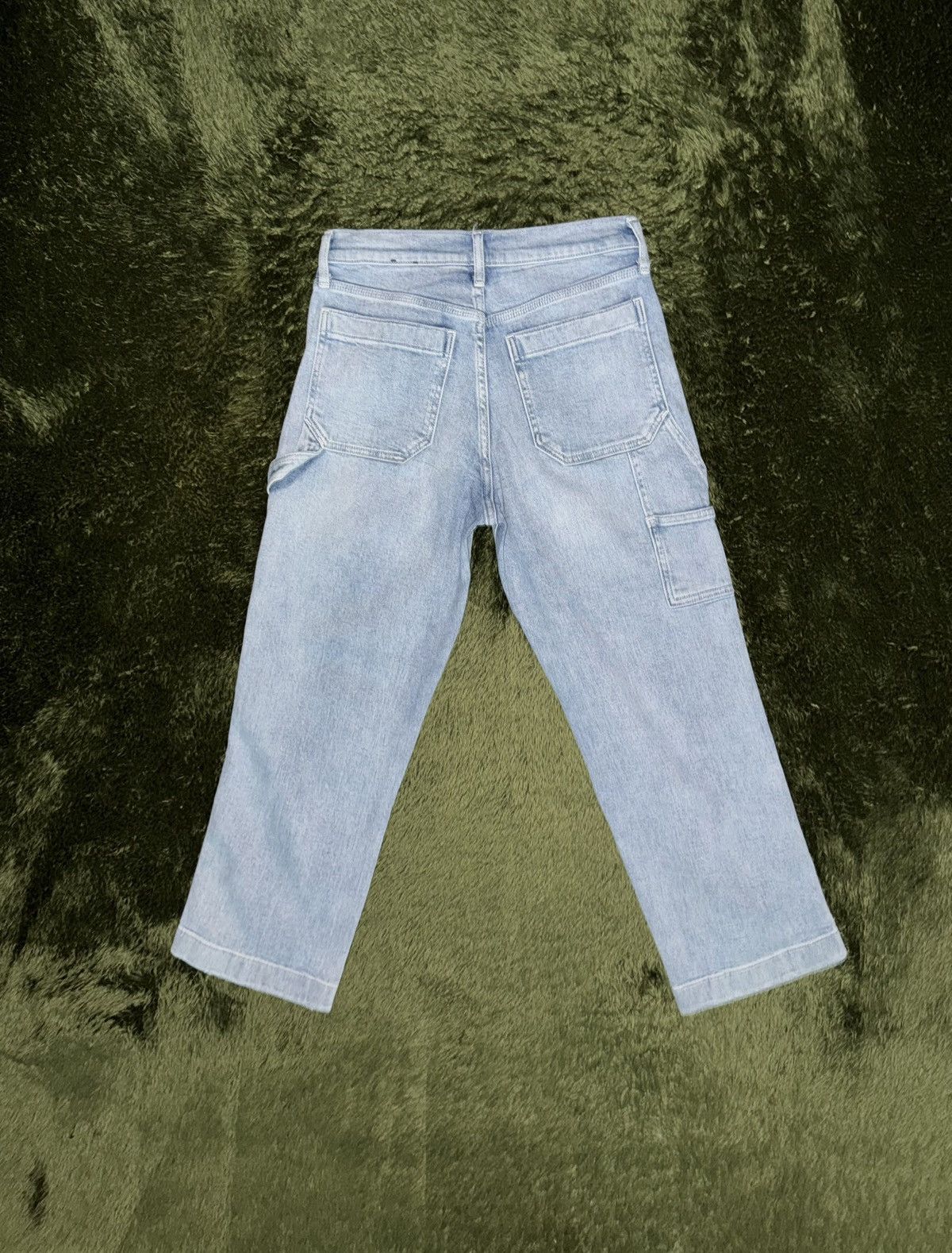 Gap [4] 00s GAP Button Bleached Cropped Denim Carpenter Pants Size US 29 - 7 Thumbnail