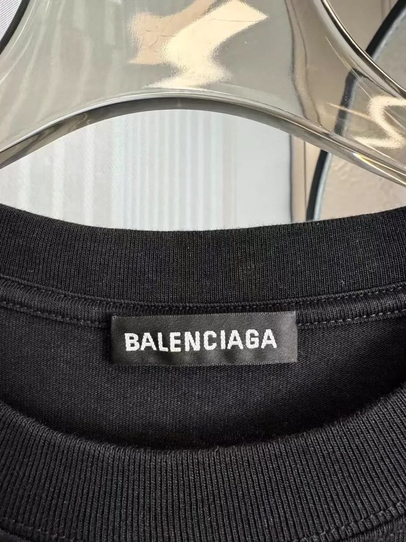 Balenciaga Balenciaga Front and back logo black short sleeves Size US S / EU 44-46 / 1 - 3 Thumbnail