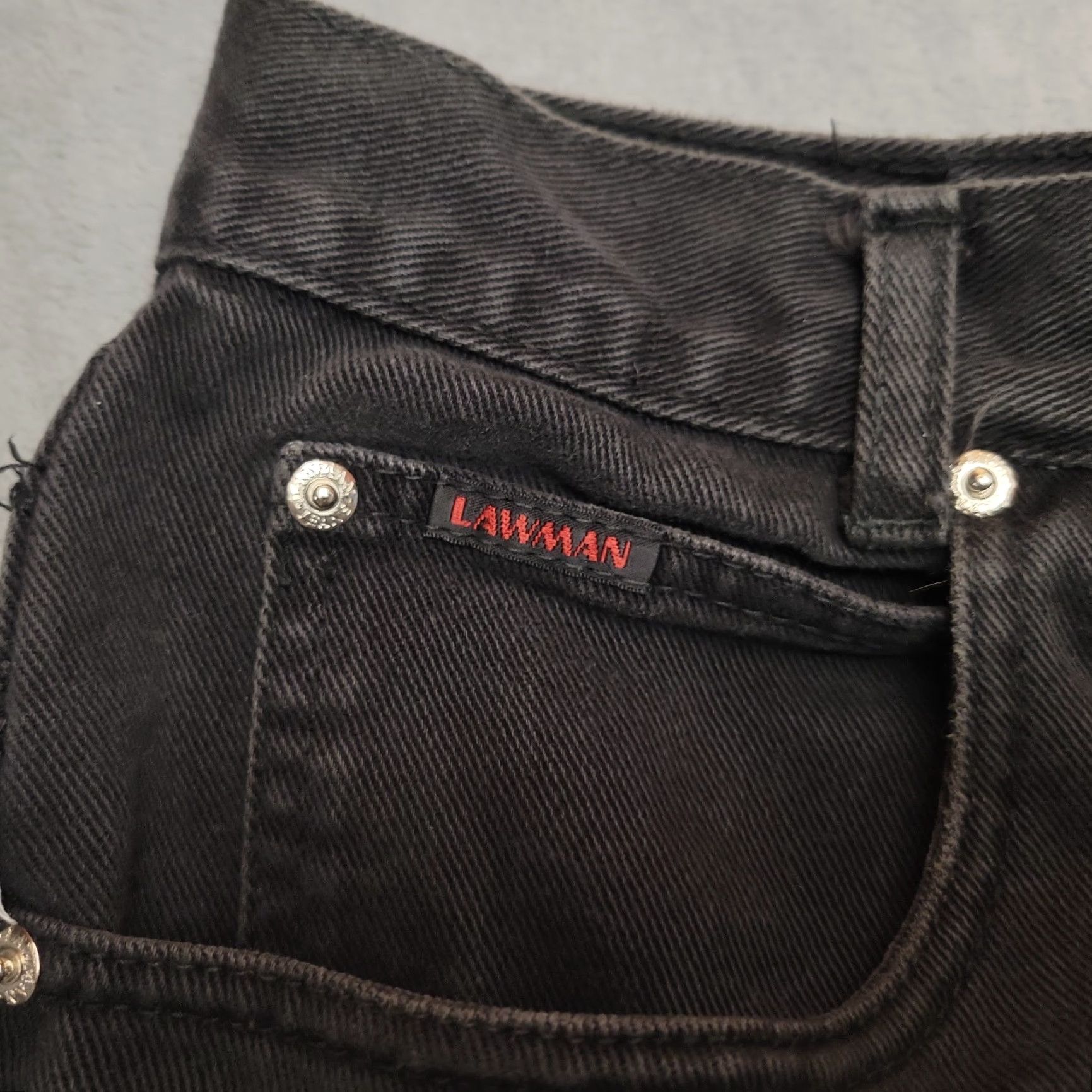 Vintage **VINTAGE LAWMAN BLACK DENIM JEANS WOMENS 90S** User: Vintage Lawman Black Denim Jeans Womens 90s Size 28" / US 6 / IT 42 - 5 Thumbnail