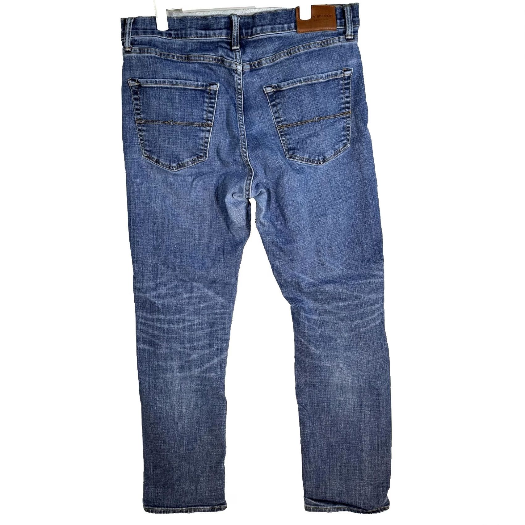 Lucky Brand Lucky Brand 410 Athletic Slim Jeans Mens 36x30 Blue Medium Wash Whiskered Denim Jeans Size US 36 / EU 52 - 2 Thumbnail