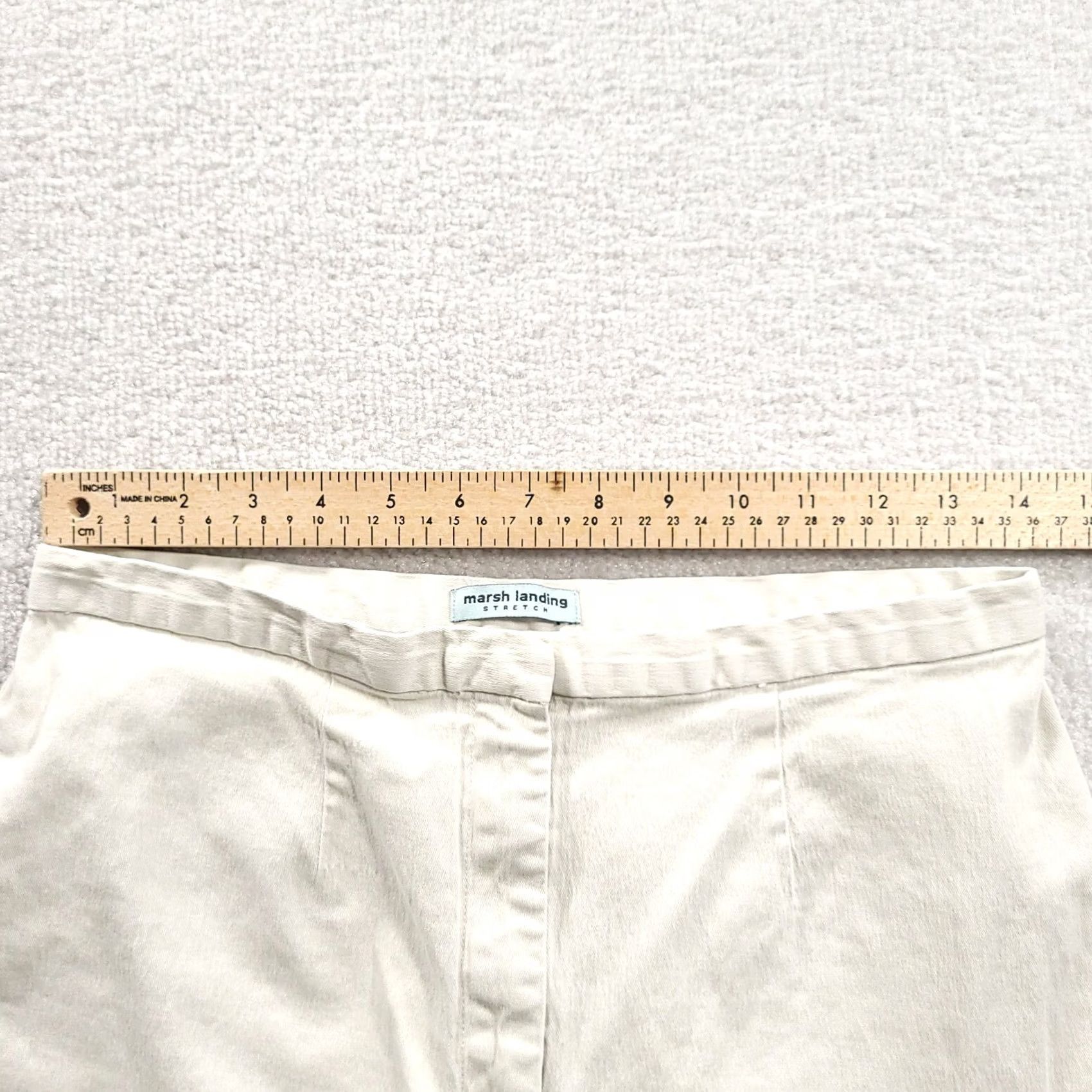 Vintage Marsh Landing Womens Cropped Pants White Pockets Stretch Capris Size 28" / US 6 / IT 42 - 3 Thumbnail